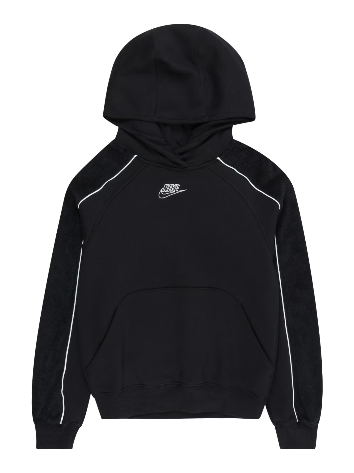 Nike Sportswear Bluză de molton 'AMPLIFY' negru / alb - Pled.ro