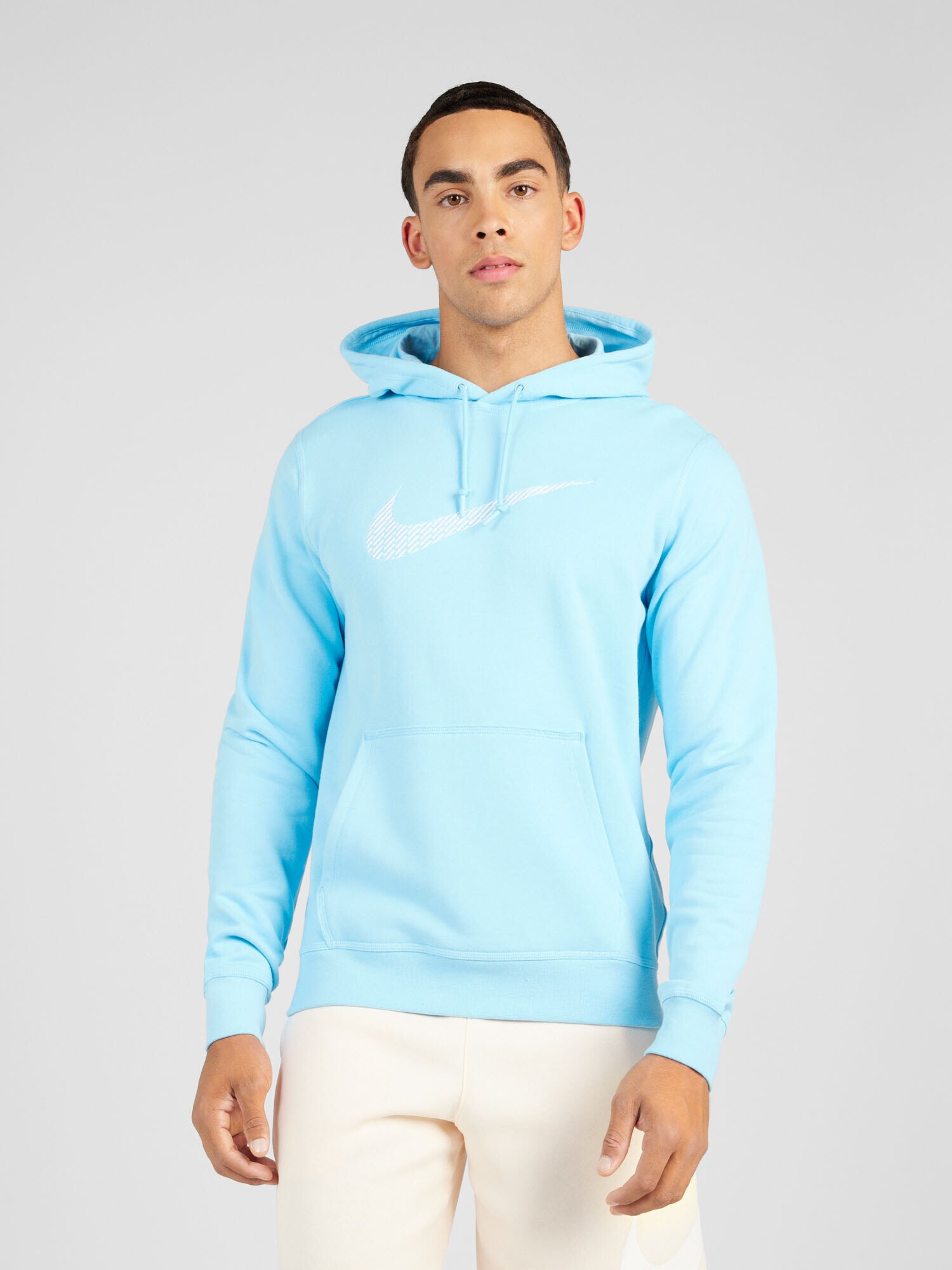 Nike Sportswear Bluză de molton azuriu / alb - Pled.ro