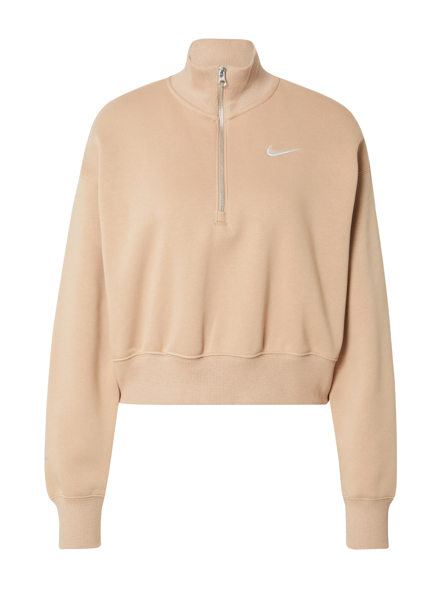 Nike Sportswear Bluză de molton bej / alb - Pled.ro