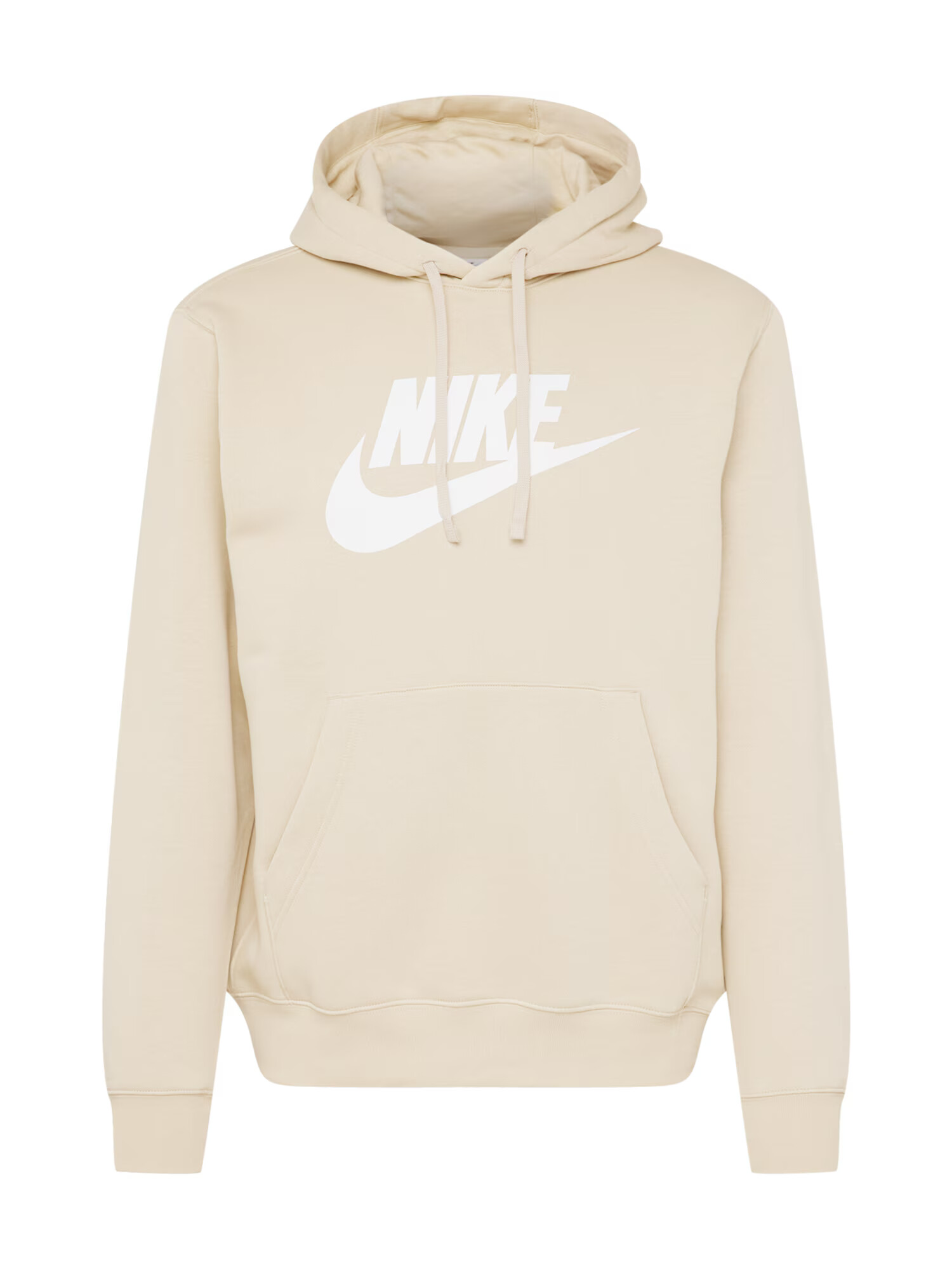 NIKE Bluză de molton bej / alb - Pled.ro