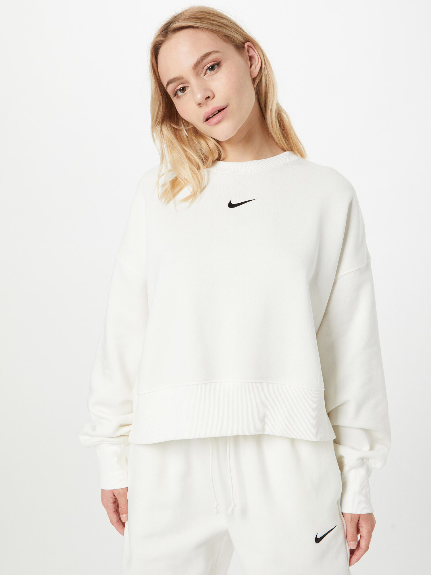 Nike Sportswear Bluză de molton 'Phoenix Fleece' bej deschis - Pled.ro