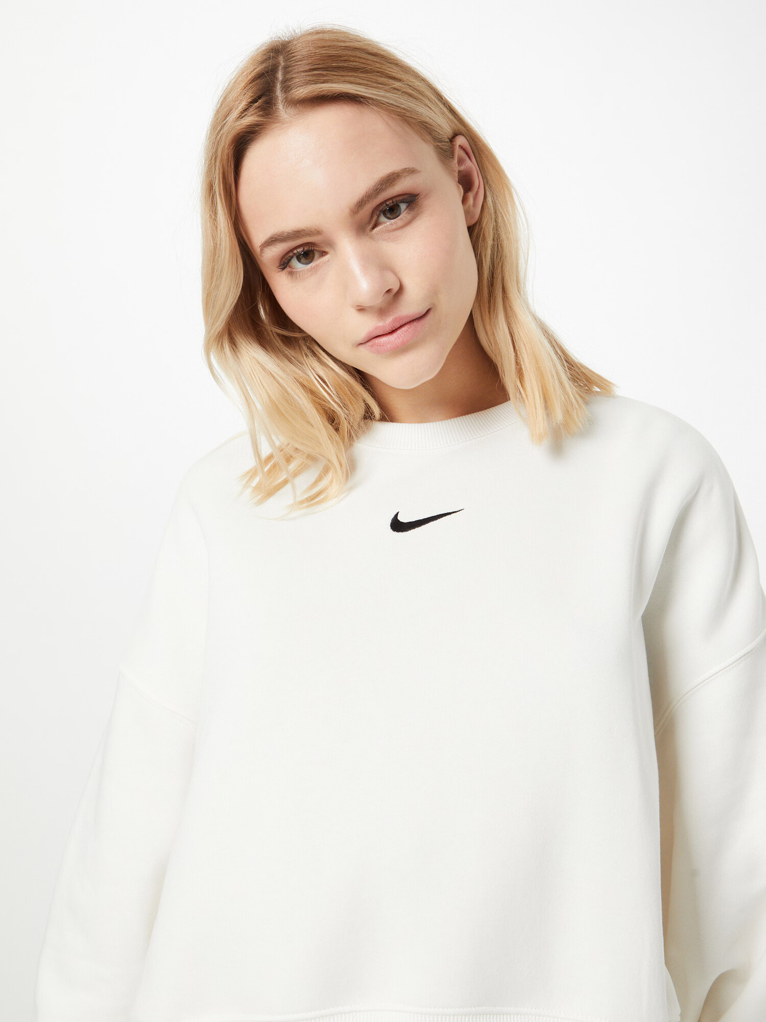 Nike Sportswear Bluză de molton 'Phoenix Fleece' bej deschis - Pled.ro