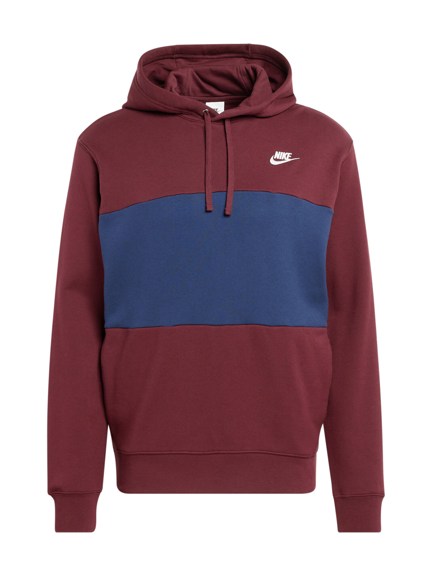 Nike Sportswear Bluză de molton bleumarin / roșu vin / alb - Pled.ro