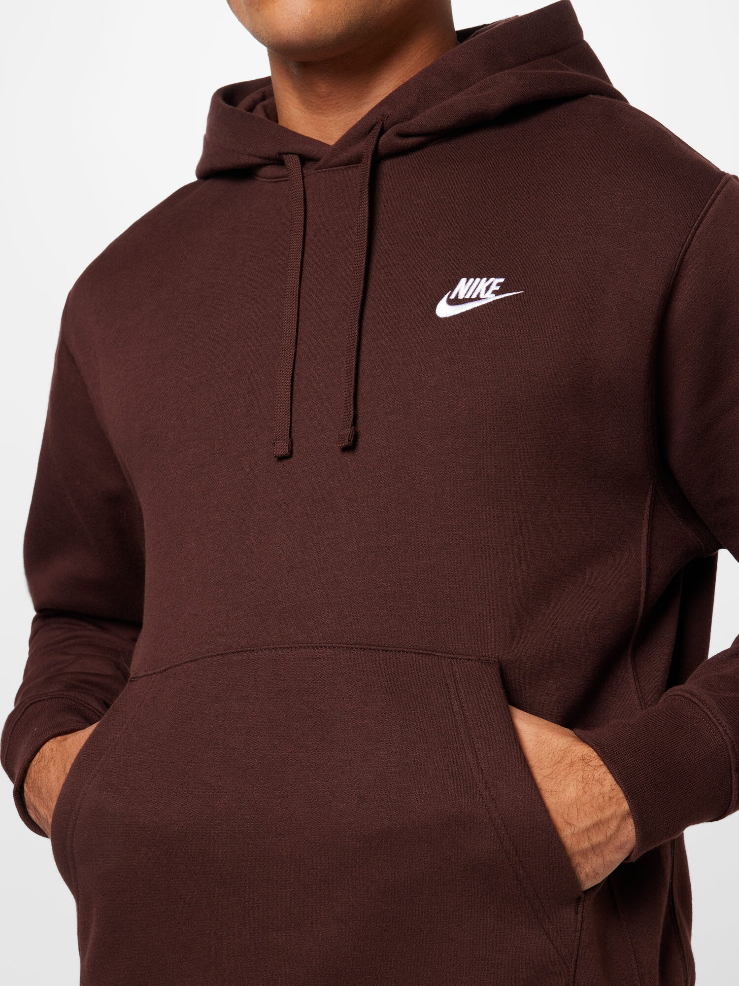 Nike Sportswear Bluză de molton 'Club' ciocolatiu - Pled.ro