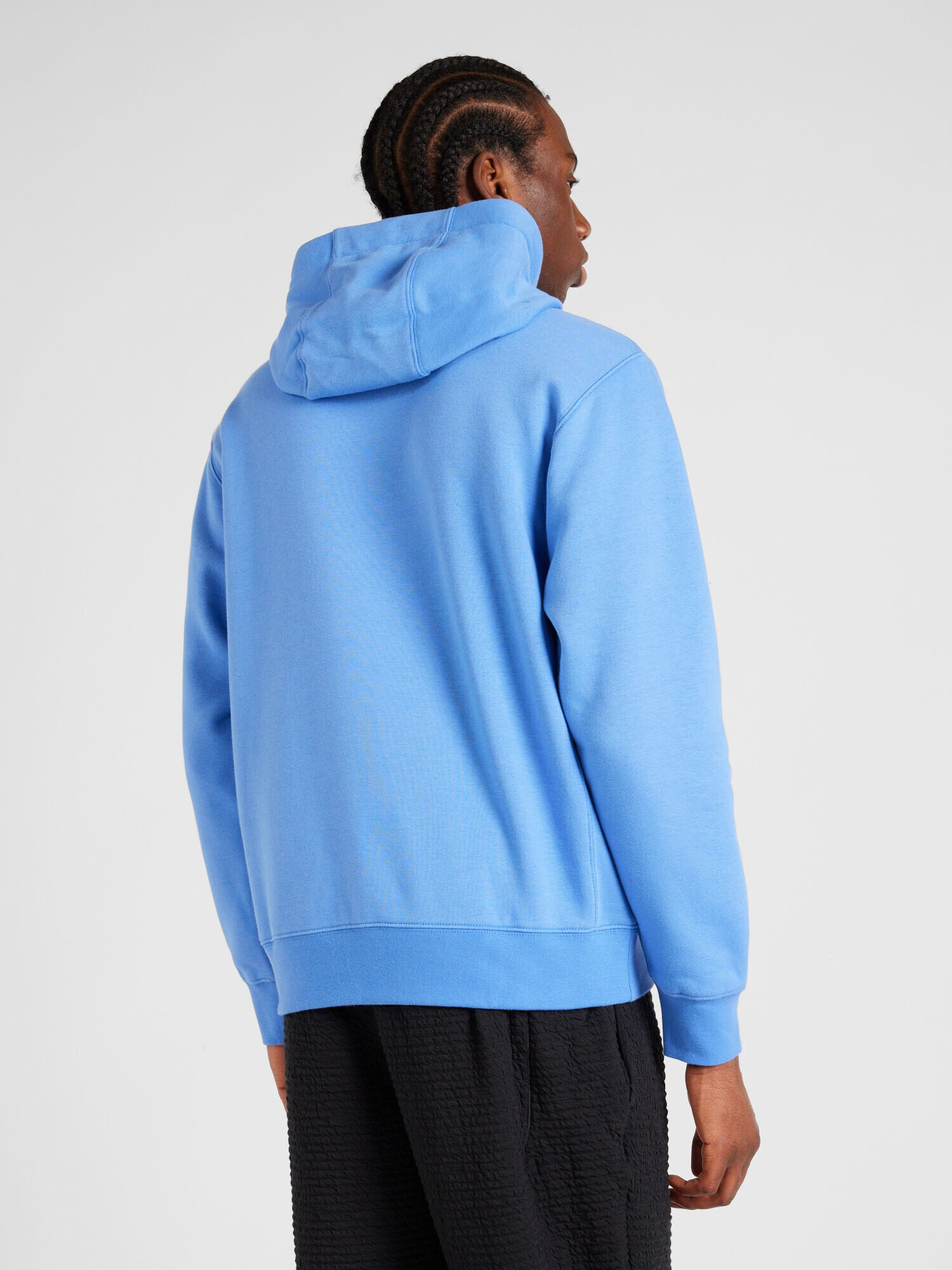 Nike Sportswear Bluză de molton 'Club Fleece' azuriu / alb - Pled.ro