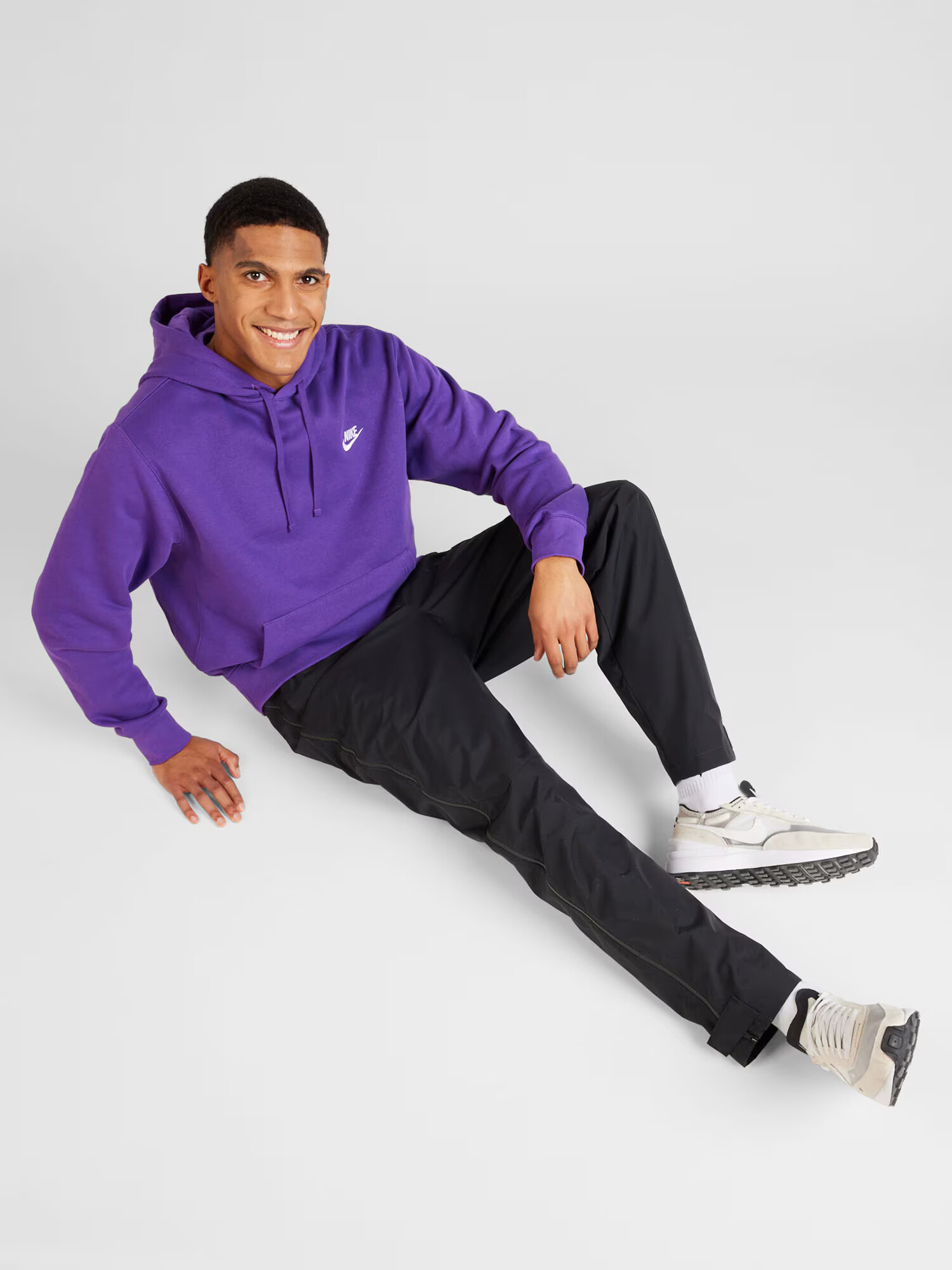 Nike Sportswear Bluză de molton 'Club Fleece' lila / alb - Pled.ro