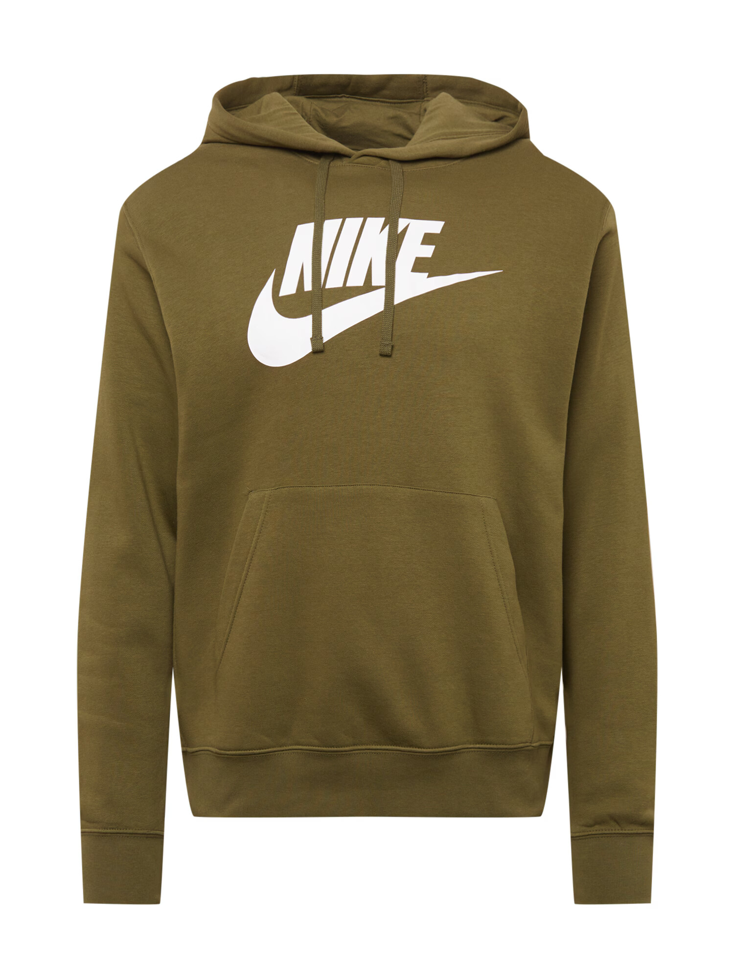 Nike Sportswear Bluză de molton 'Club Fleece' oliv / alb - Pled.ro