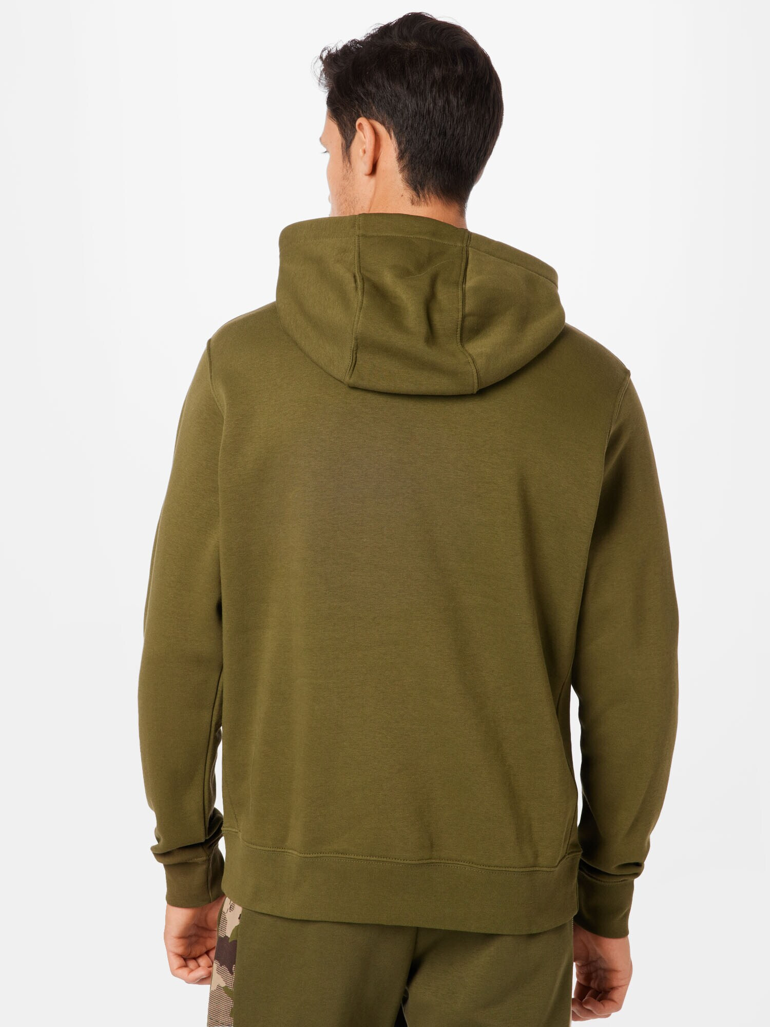 Nike Sportswear Bluză de molton 'Club Fleece' oliv / alb - Pled.ro