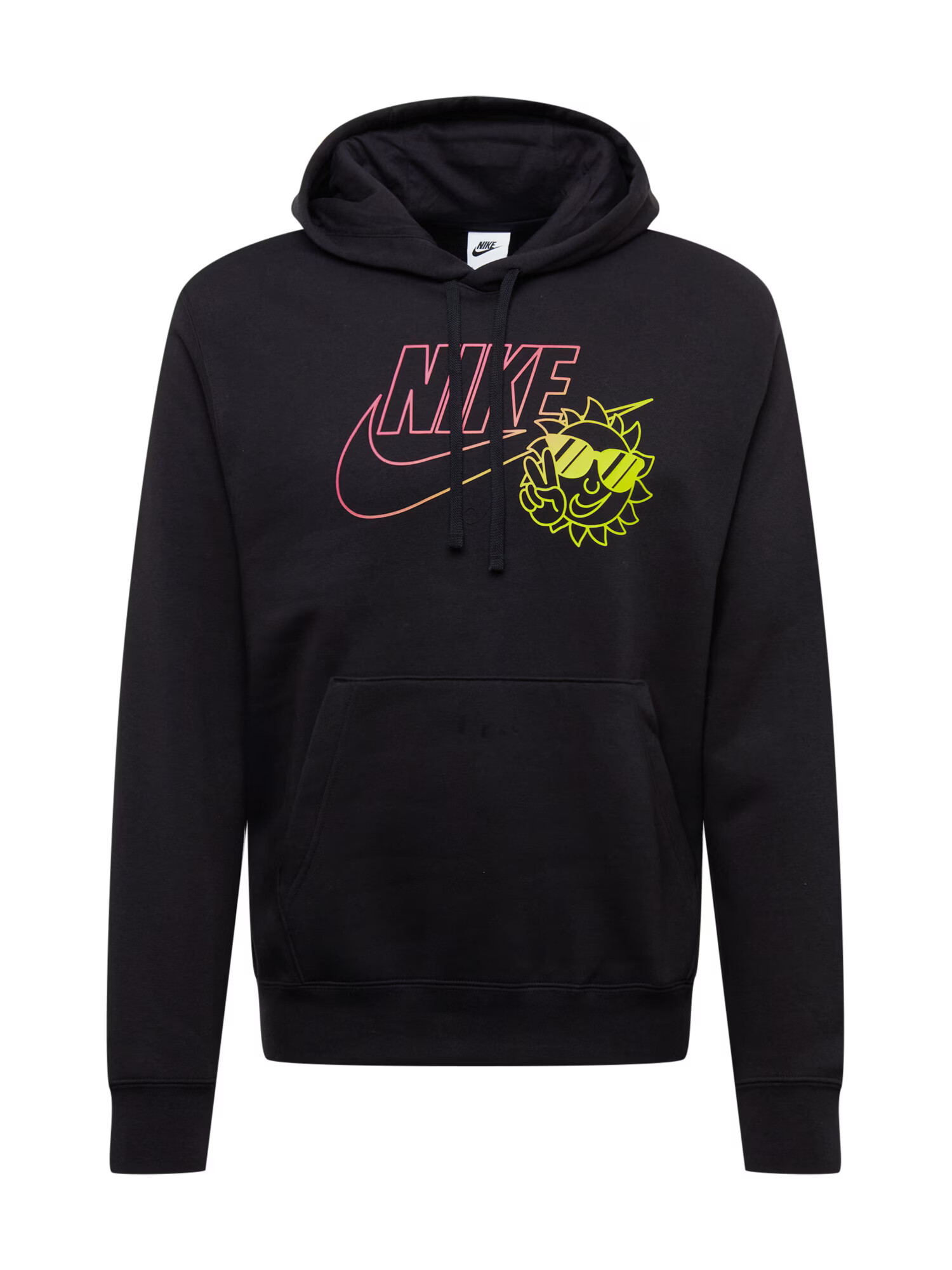 Nike Sportswear Bluză de molton galben citron / roz neon / negru - Pled.ro