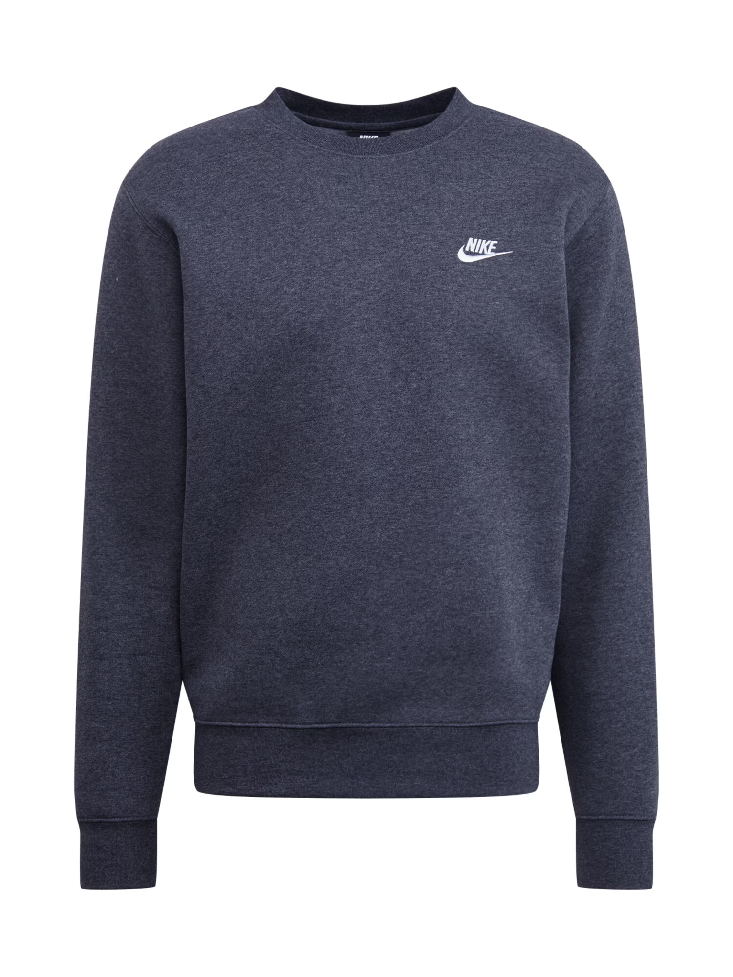 Nike Sportswear Bluză de molton 'Club Fleece' gri amestecat / alb - Pled.ro