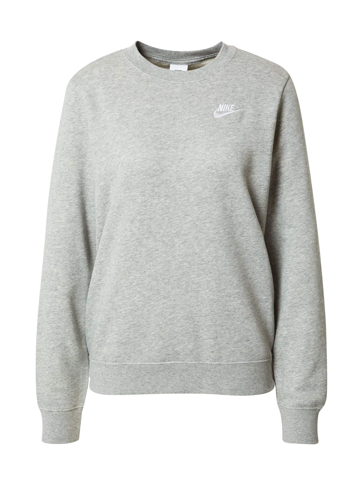 Nike Sportswear Bluză de molton gri amestecat / alb - Pled.ro