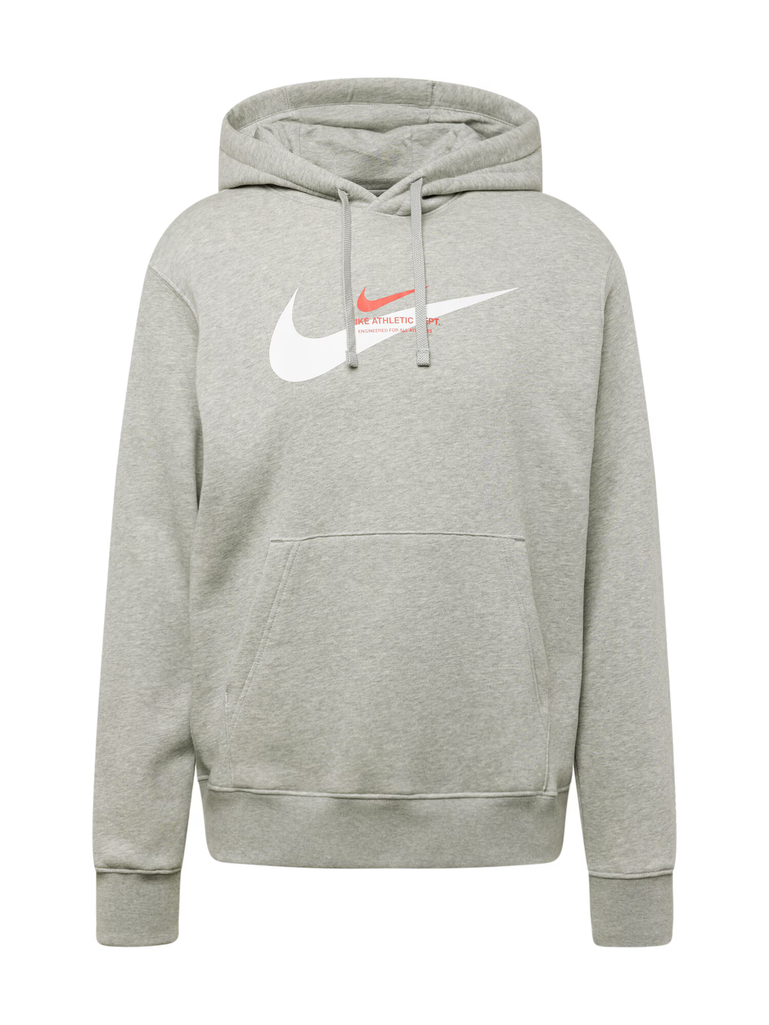 Nike Sportswear Bluză de molton gri amestecat / portocaliu închis / alb - Pled.ro