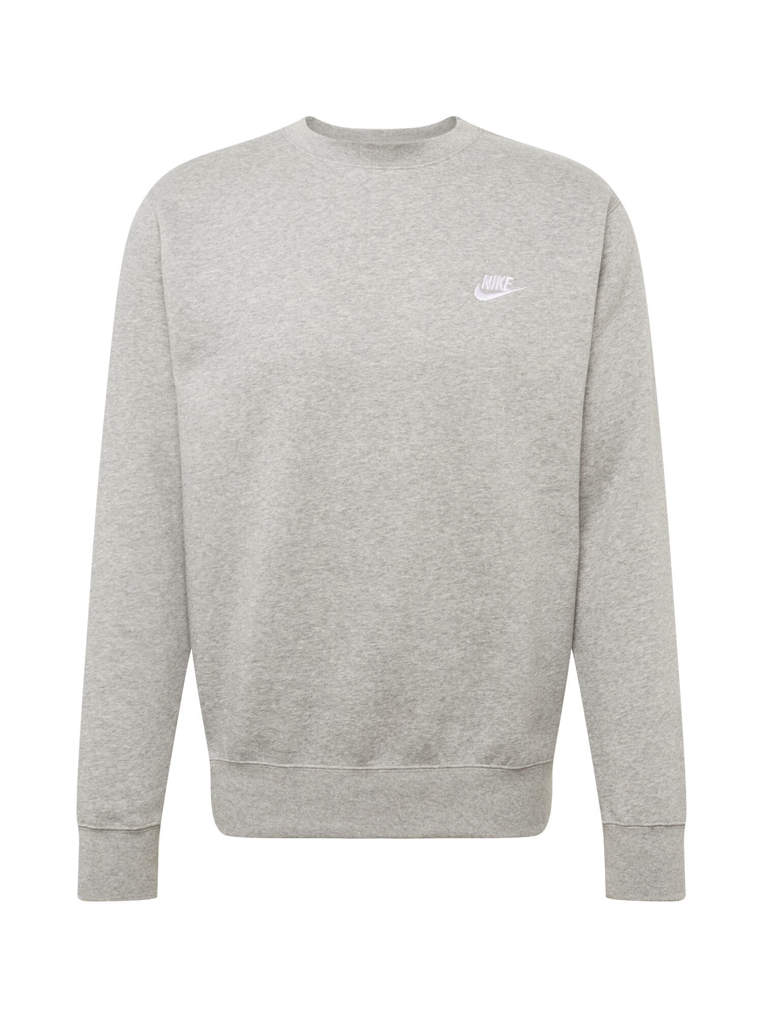 Nike Sportswear Bluză de molton 'Club Fleece' gri deschis / alb - Pled.ro