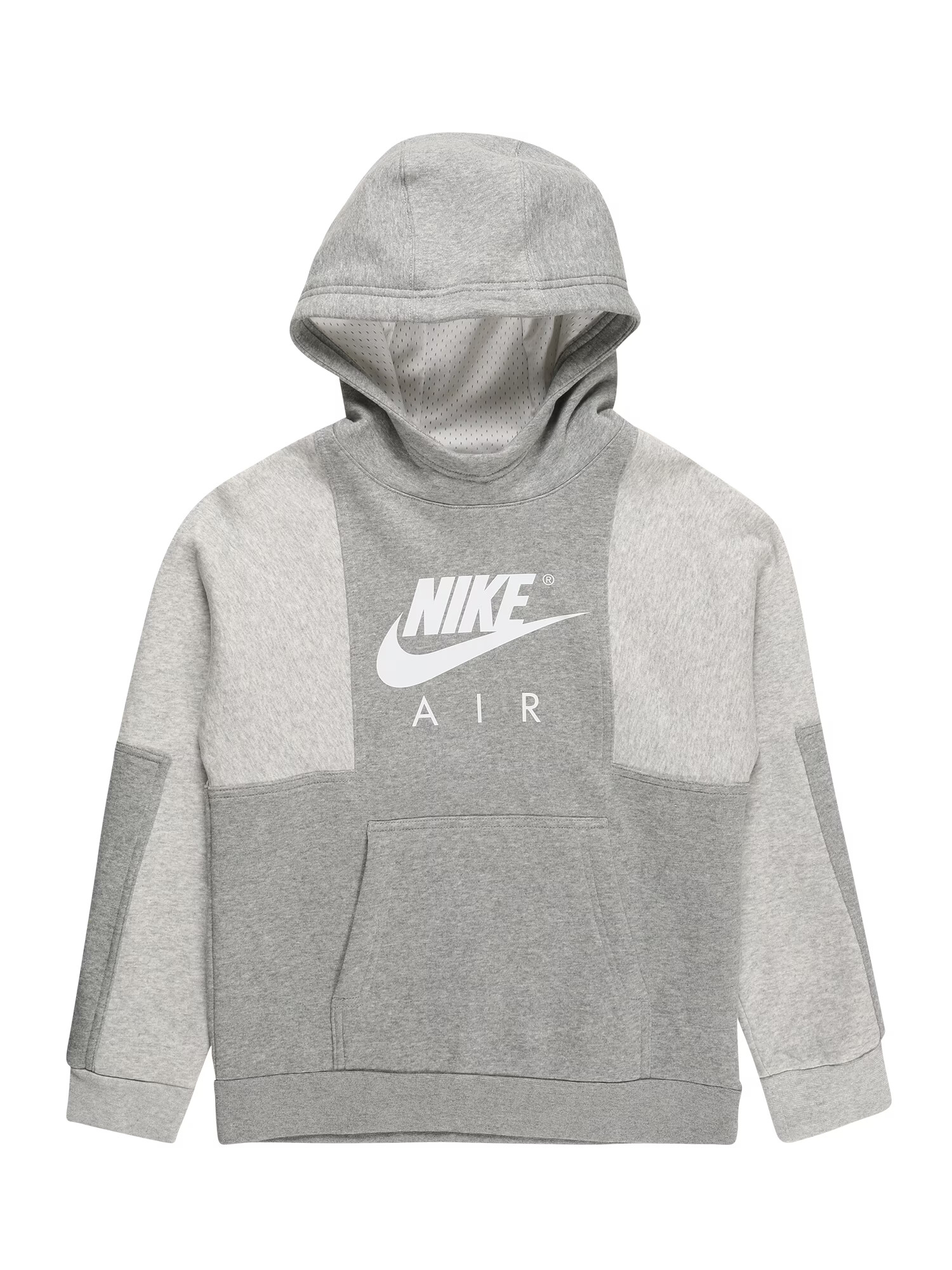 Nike Sportswear Bluză de molton gri deschis / gri amestecat / alb - Pled.ro