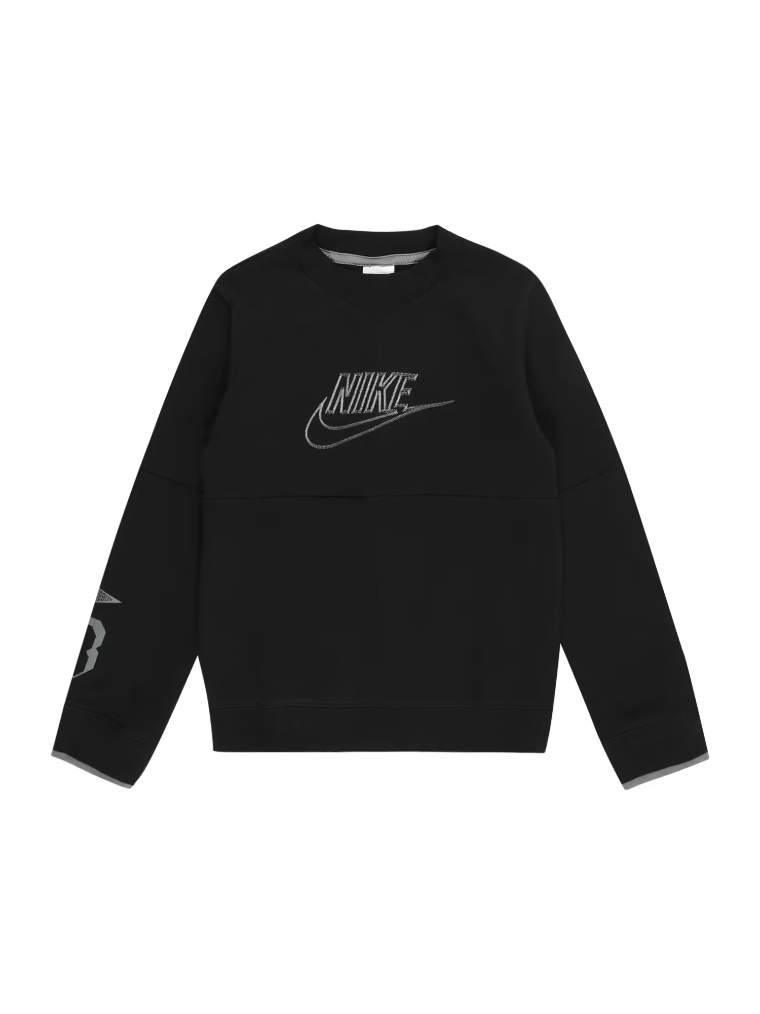 Nike Sportswear Bluză de molton gri piatră / negru - Pled.ro