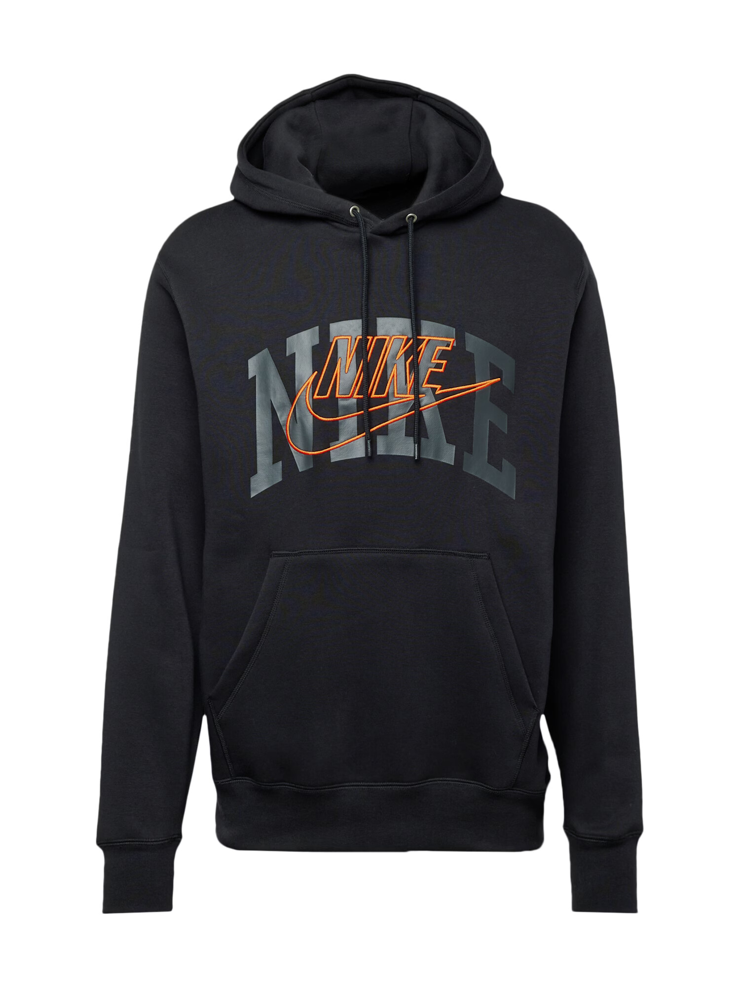 Nike Sportswear Bluză de molton gri / portocaliu / negru - Pled.ro