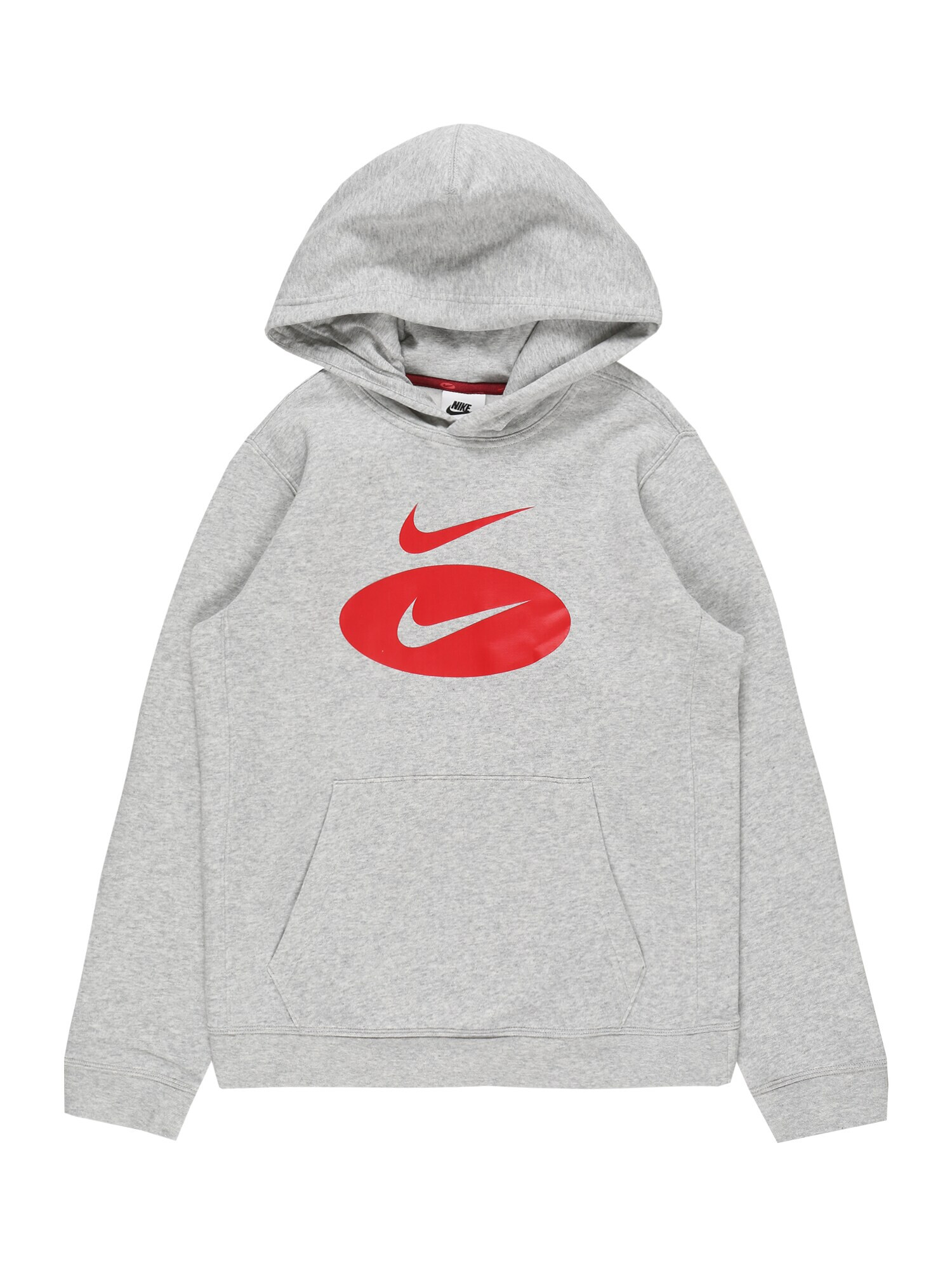 Nike Sportswear Bluză de molton gri / roșu - Pled.ro