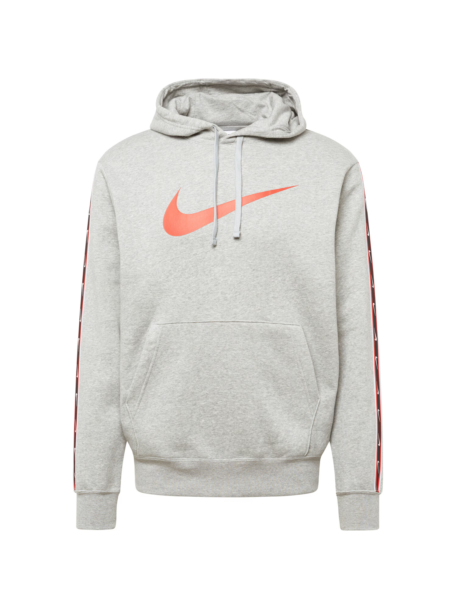 Nike Sportswear Bluză de molton 'Repeat' gri / roșu / negru - Pled.ro