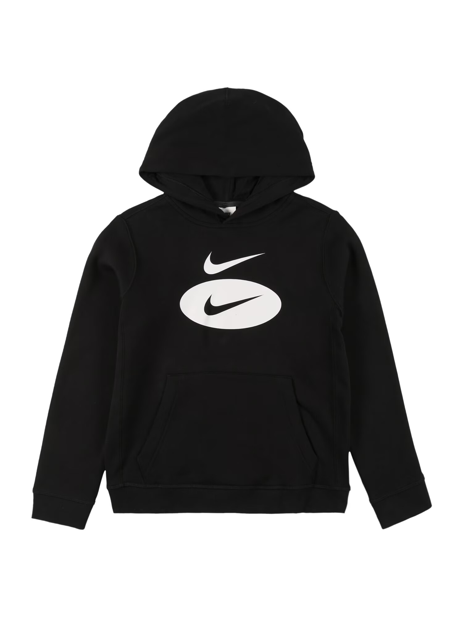 Nike Sportswear Bluză de molton negru / alb - Pled.ro