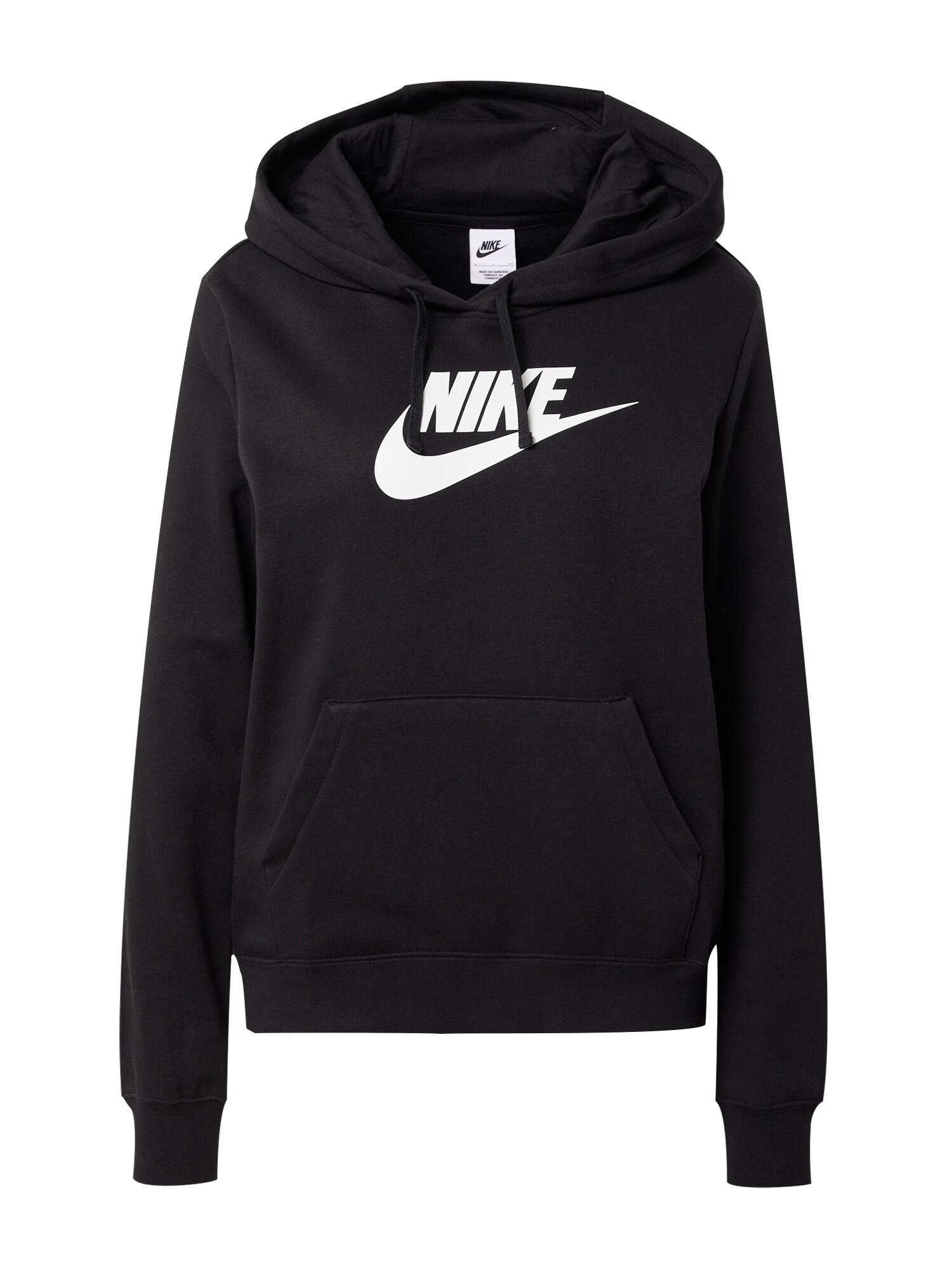 Nike Sportswear Bluză de molton negru / alb - Pled.ro