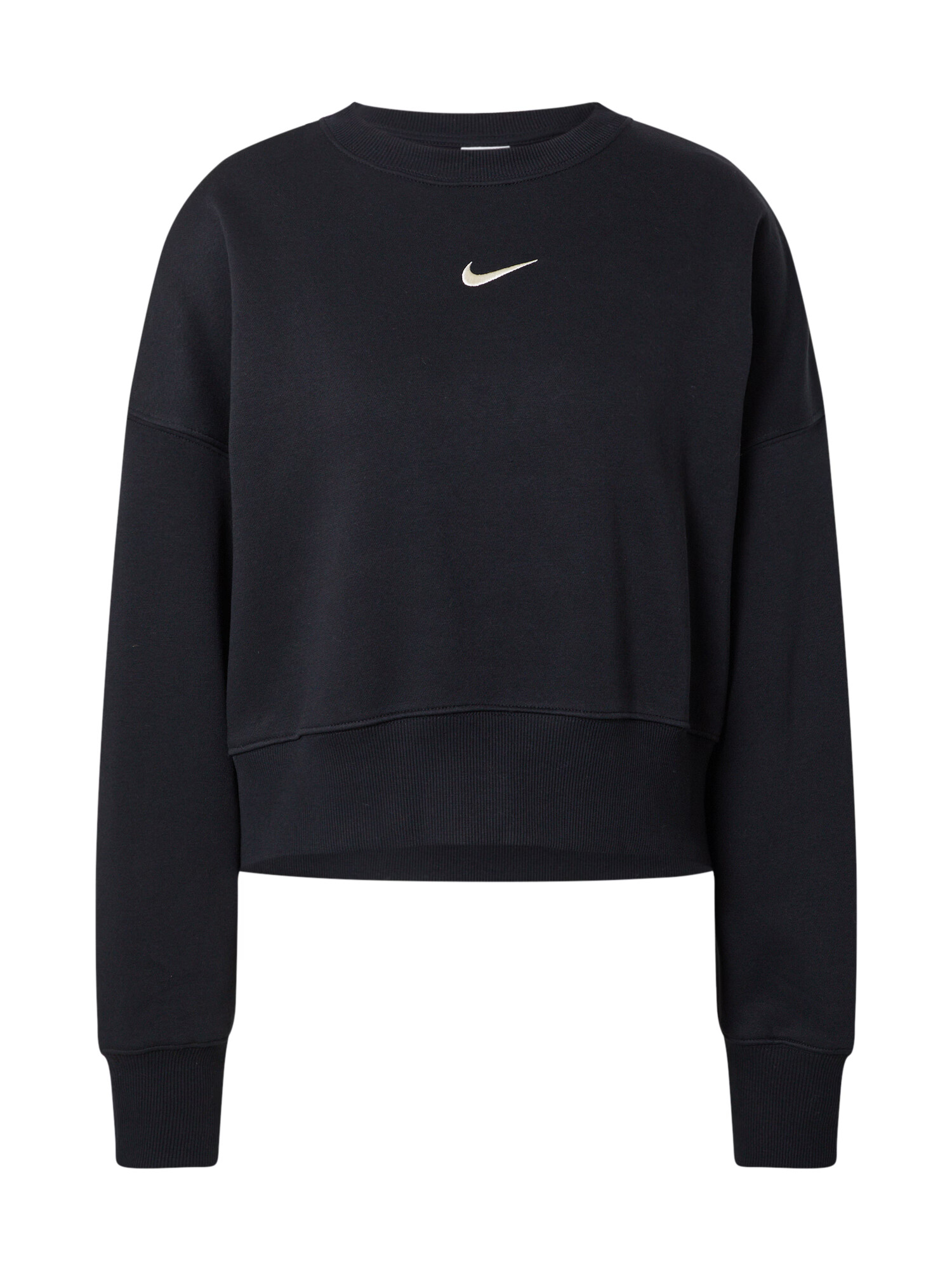 Nike Sportswear Bluză de molton 'Phoenix Fleece' negru / alb - Pled.ro