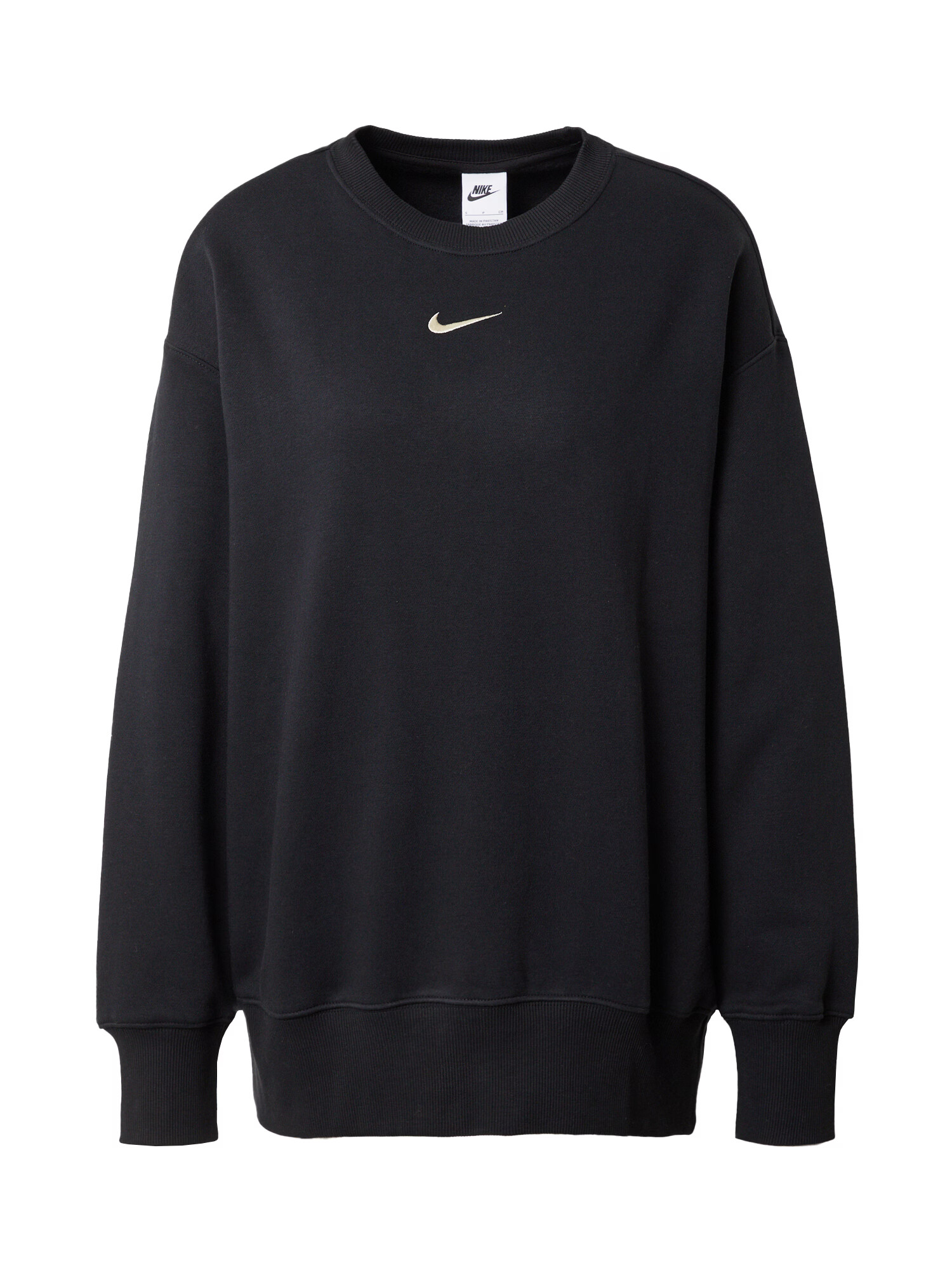 Nike Sportswear Bluză de molton 'PHOENIX' negru / alb - Pled.ro