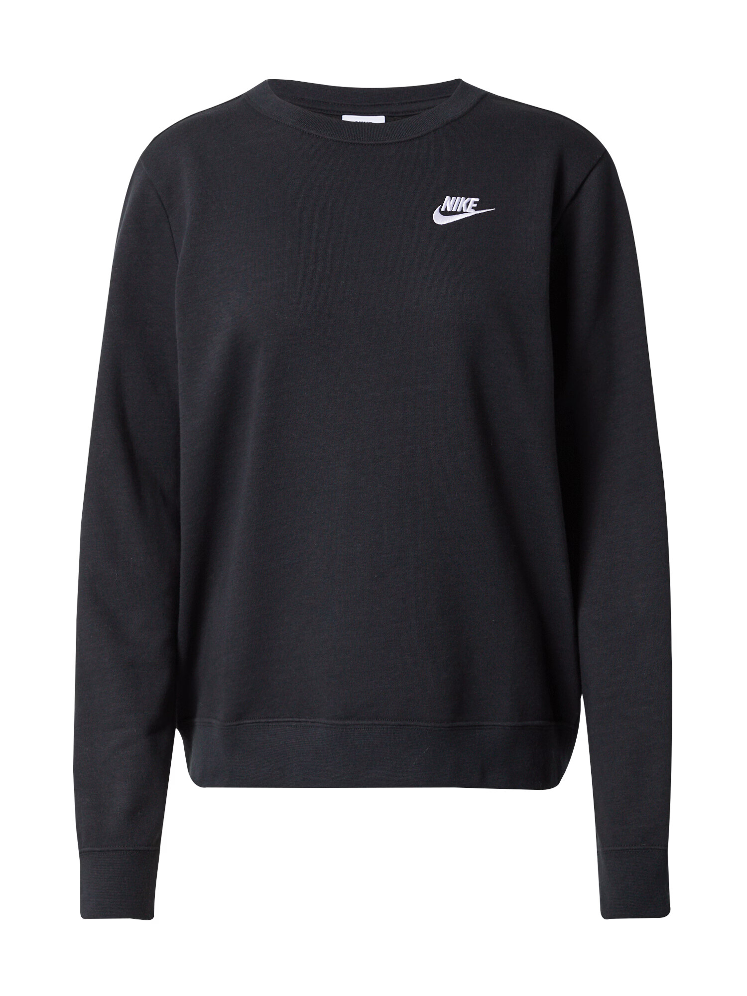 Nike Sportswear Bluză de molton 'Club Fleece' negru / alb - Pled.ro