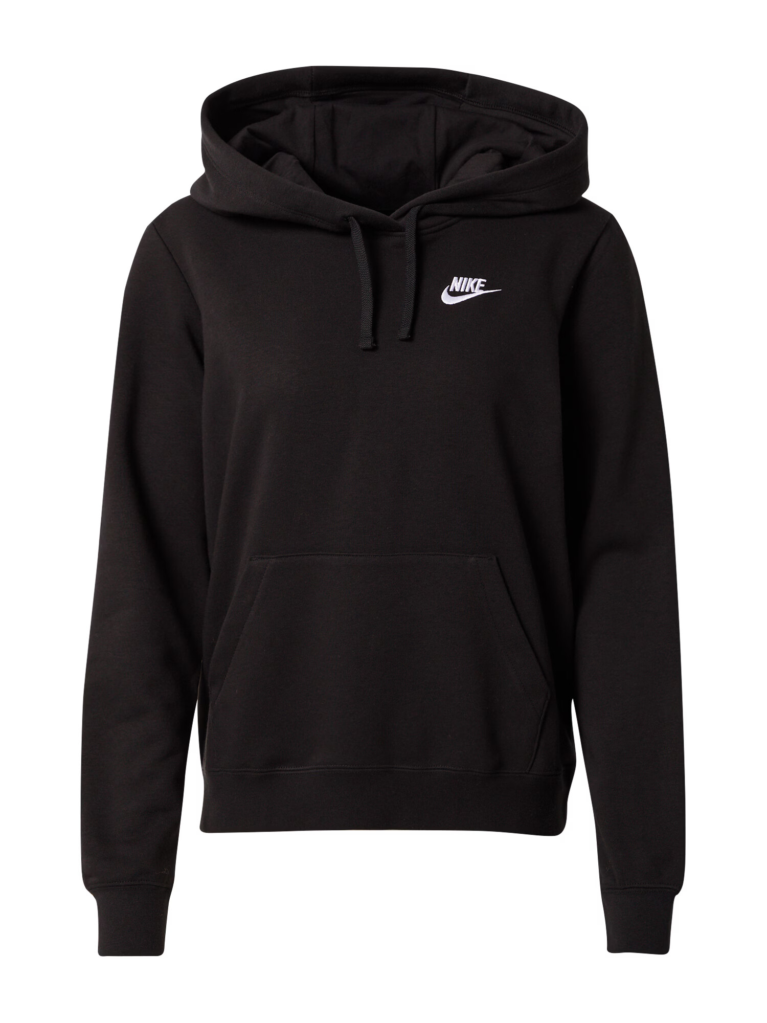 Nike Sportswear Bluză de molton 'Club Fleece' negru / alb - Pled.ro