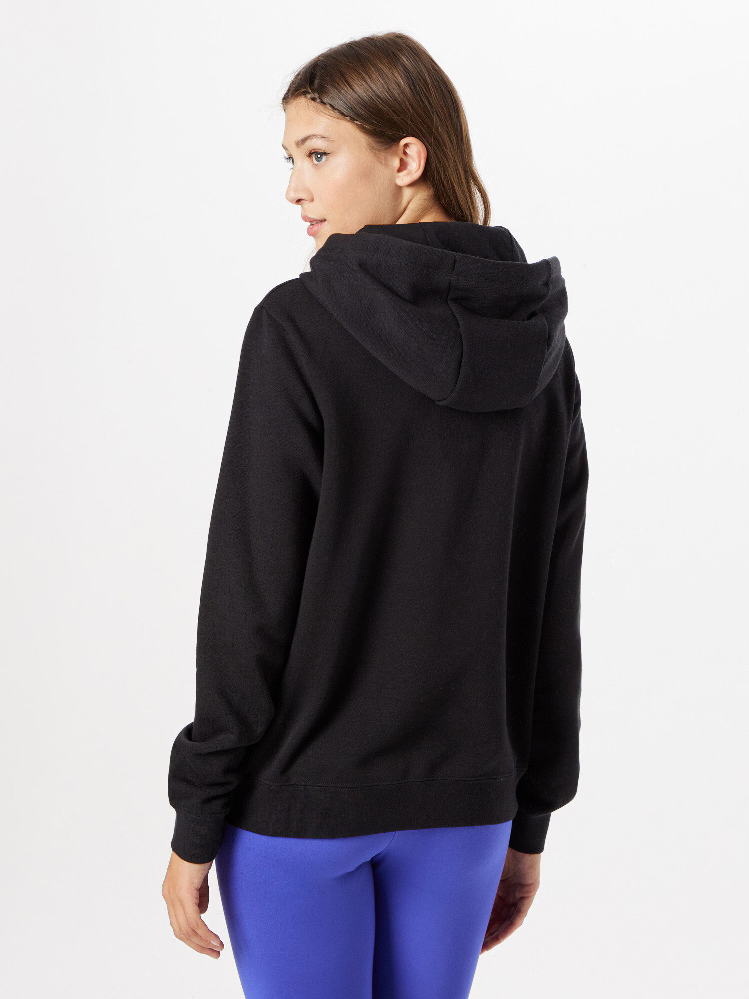 Nike Sportswear Bluză de molton 'Club Fleece' negru / alb - Pled.ro