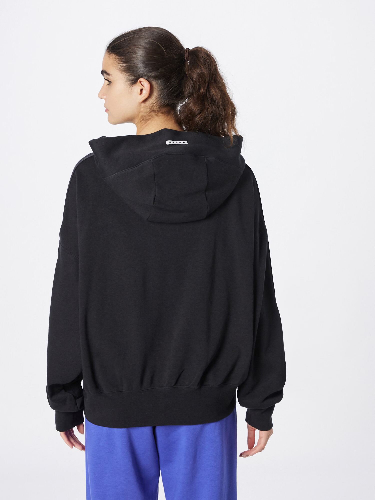 Nike Sportswear Bluză de molton negru / alb - Pled.ro