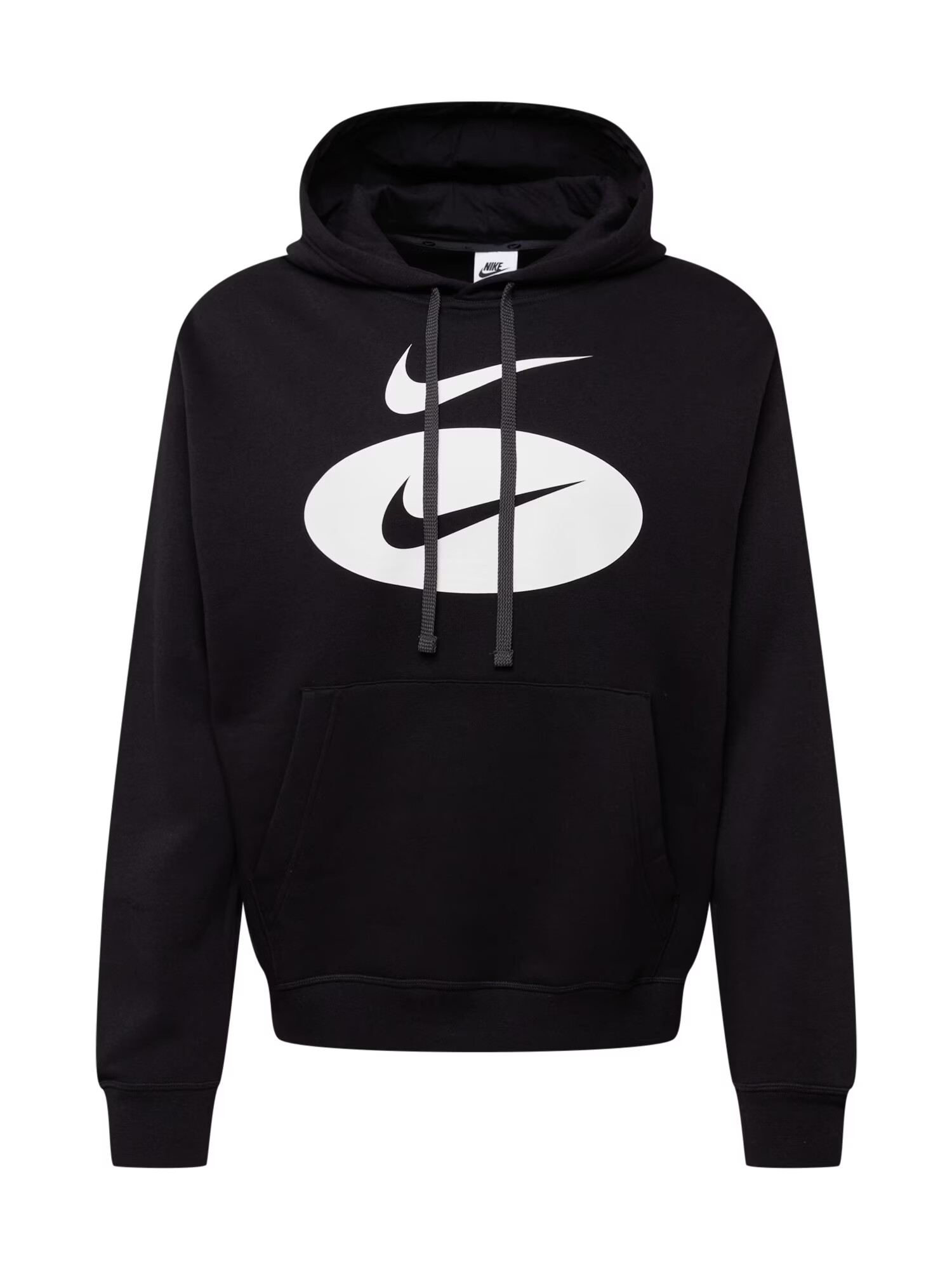 Nike Sportswear Bluză de molton negru / alb - Pled.ro