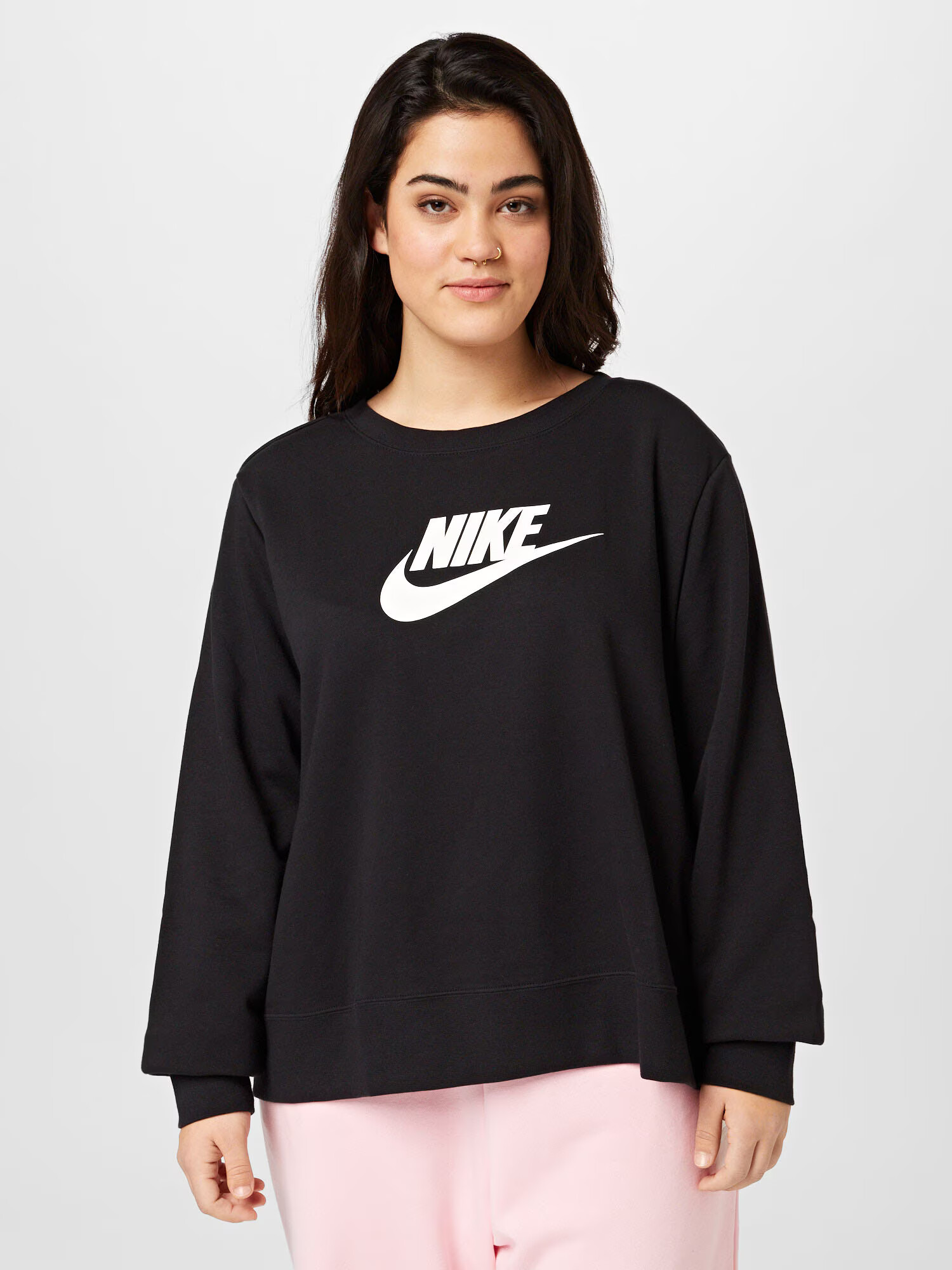 Nike Sportswear Hanorac sport negru / alb - Pled.ro