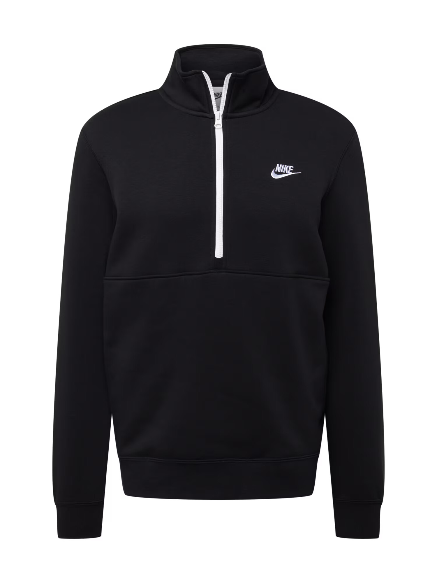 Nike Sportswear Bluză de molton negru / alb - Pled.ro