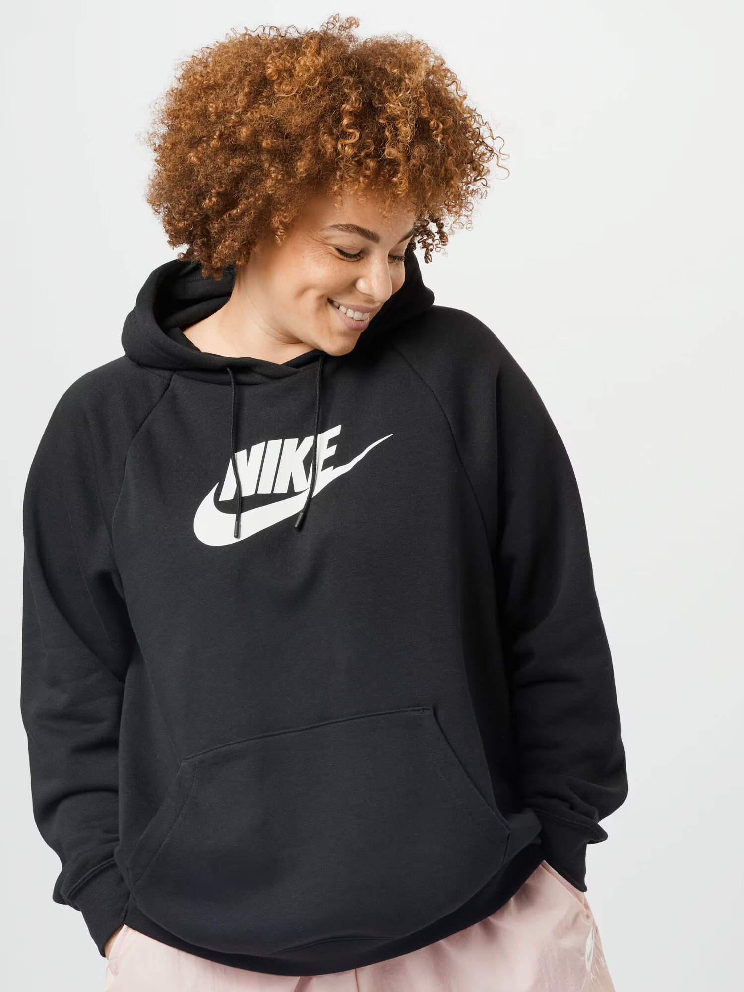 Nike Sportswear Bluză de molton negru / alb - Pled.ro