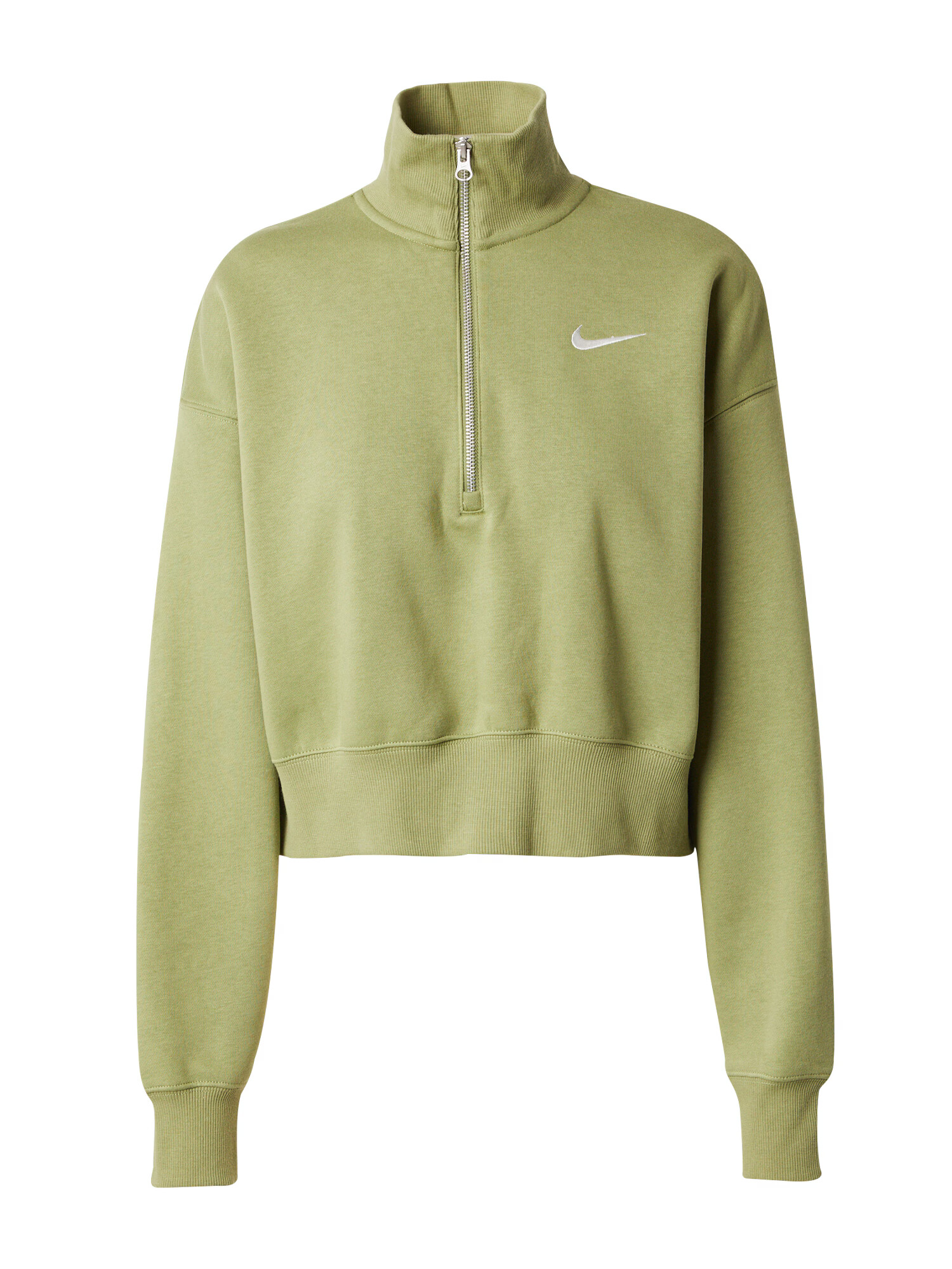 Nike Sportswear Bluză de molton oliv / alb - Pled.ro