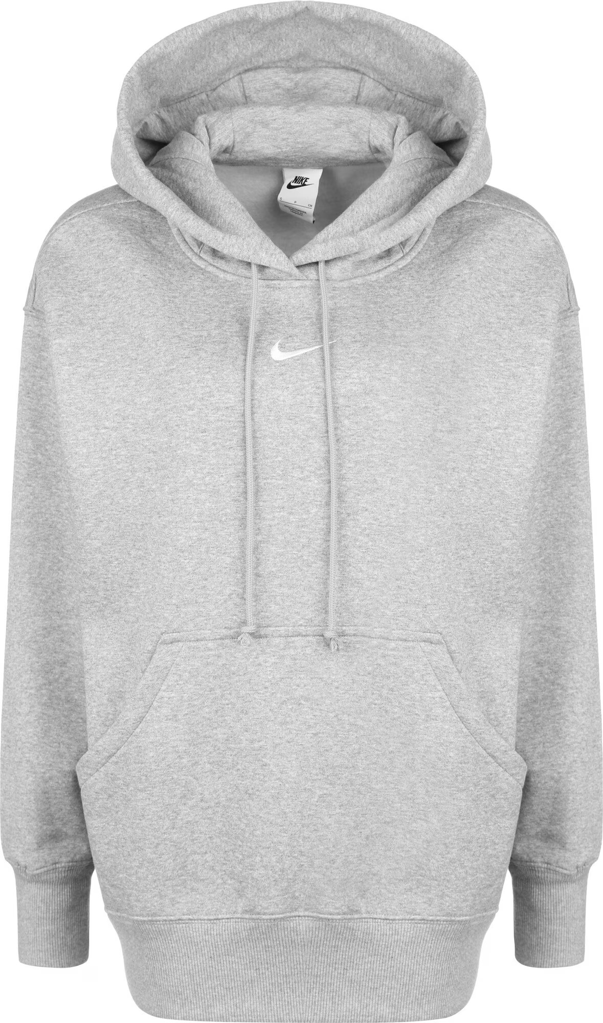 Nike Sportswear Bluză de molton 'Phoenix Fleece' gri deschis / alb - Pled.ro