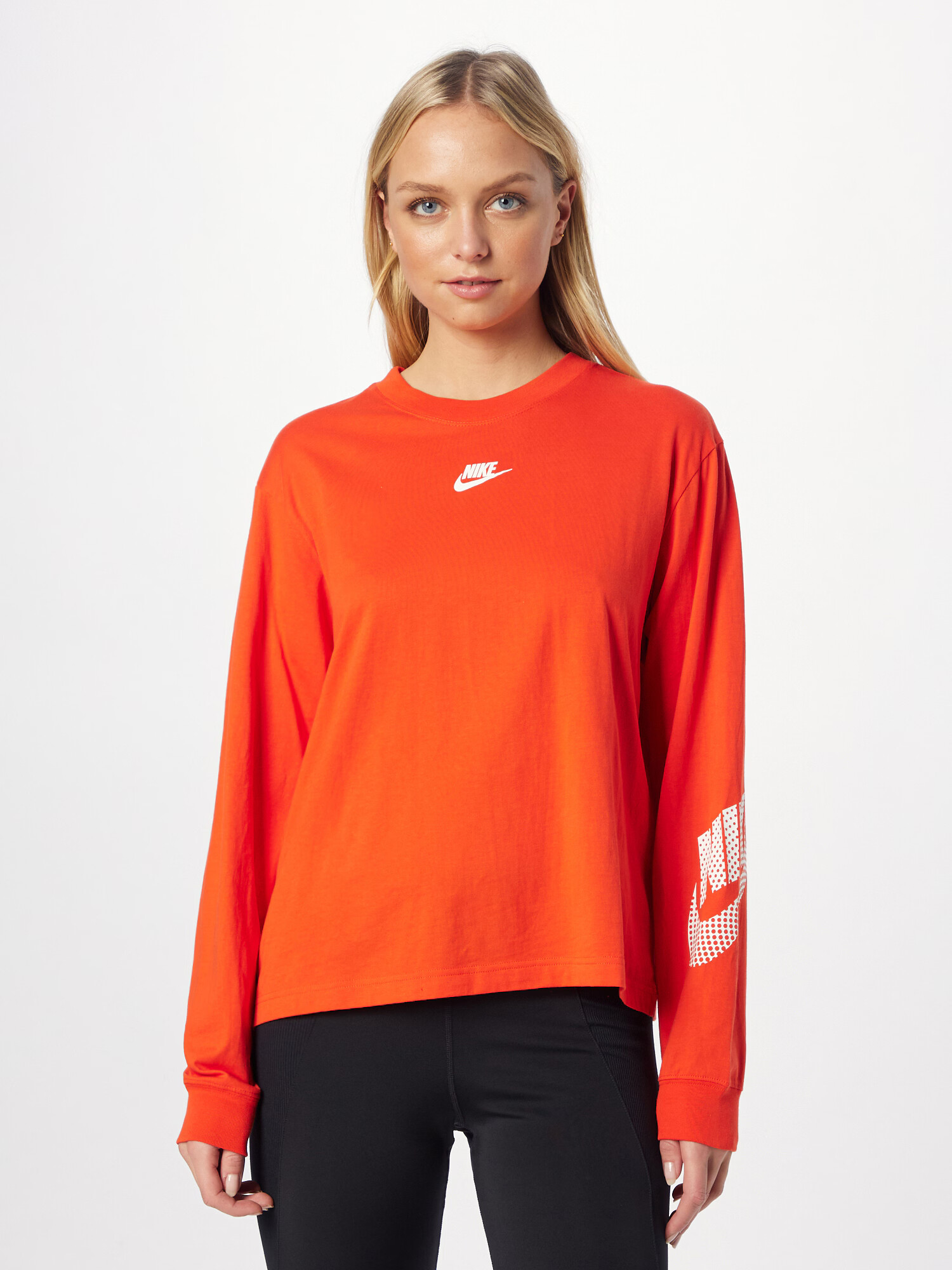 Nike Sportswear Bluză de molton roșu / alb - Pled.ro