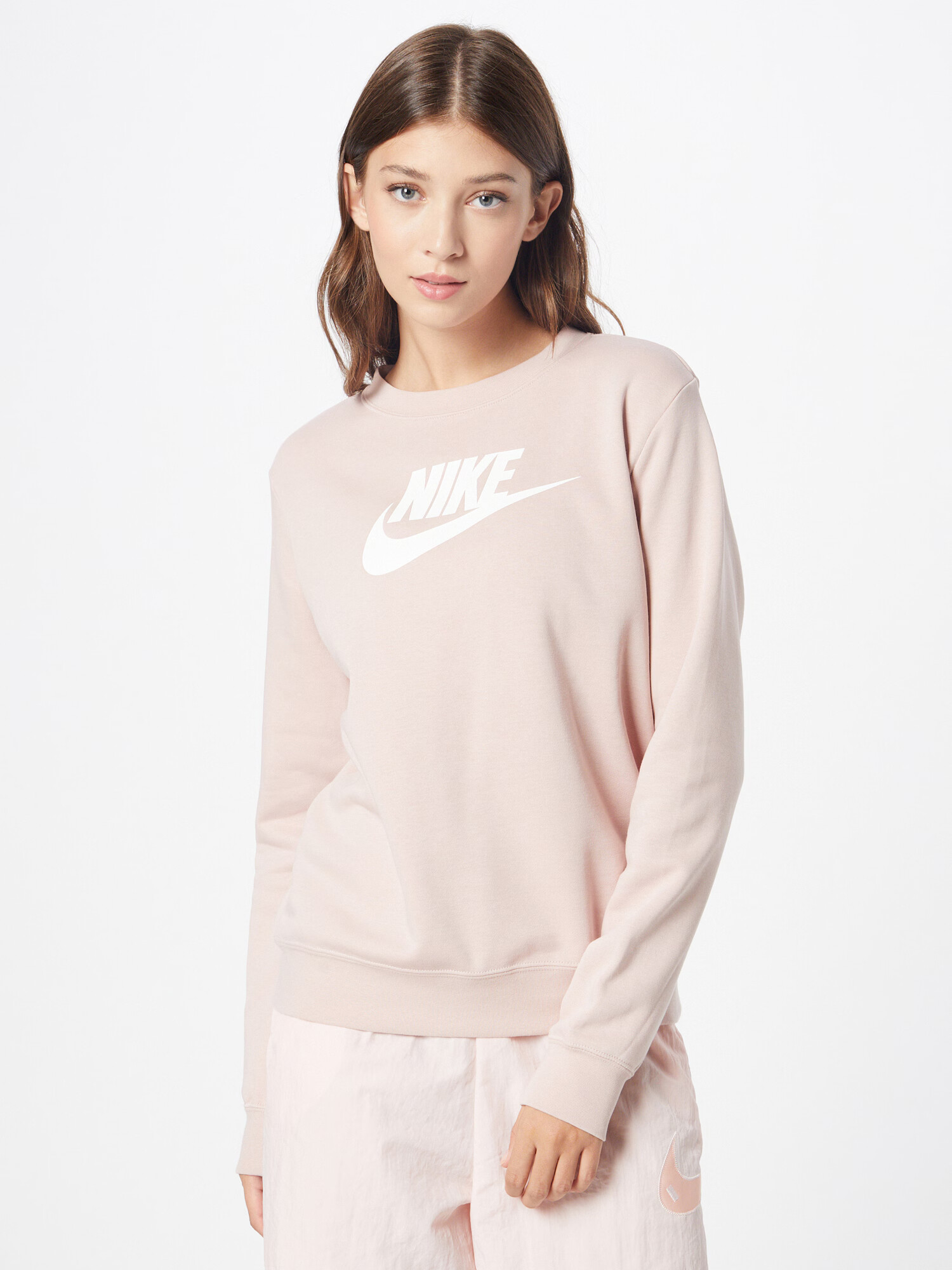 Nike Sportswear Bluză de molton roz deschis / alb - Pled.ro