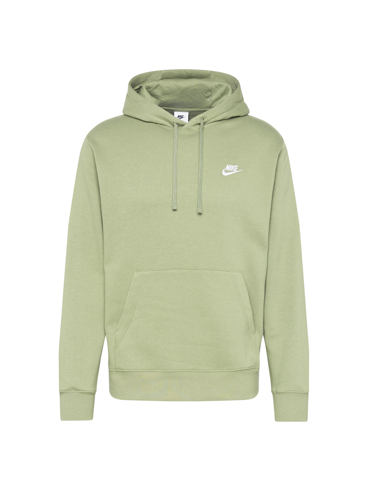 Nike Sportswear Hanorac sport 'Club Fleece' verde măr / alb - Pled.ro