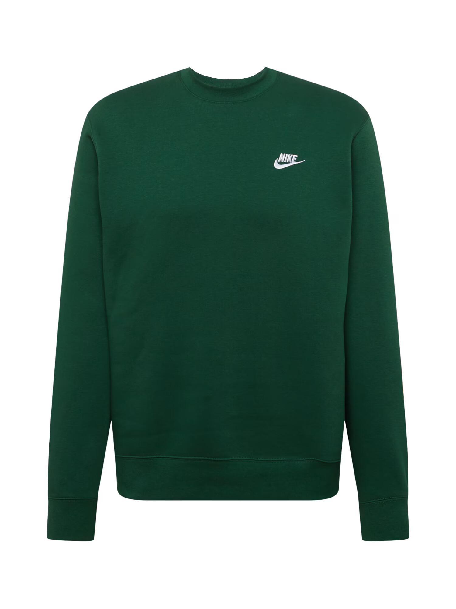 Nike Sportswear Bluză de molton verde închis / alb - Pled.ro