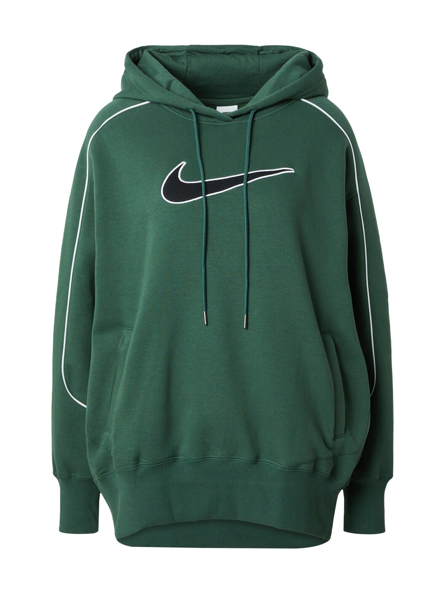 Nike Sportswear Bluză de molton verde smarald / negru / alb - Pled.ro