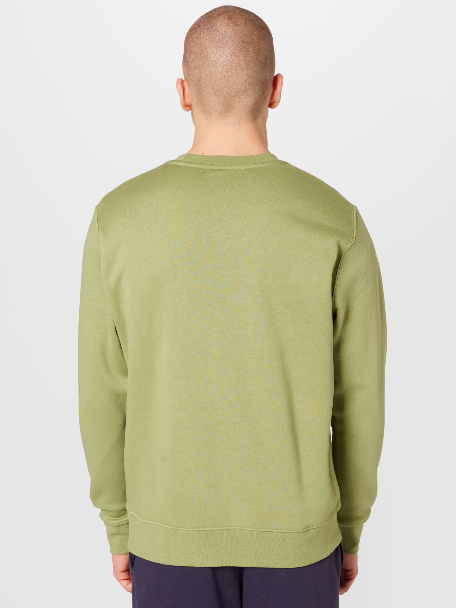 Nike Sportswear Bluză de molton 'Club Fleece' verde stuf / alb - Pled.ro