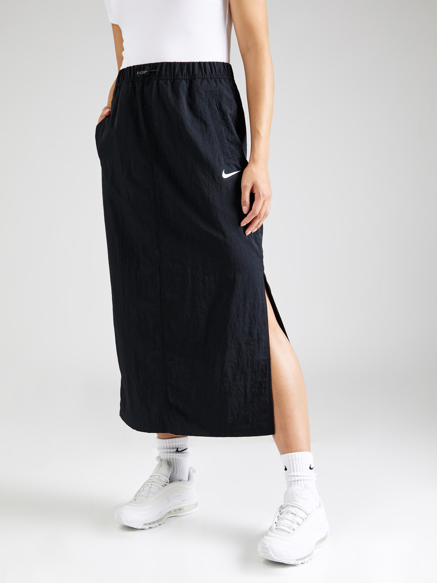 Nike Sportswear Fustă negru / alb - Pled.ro