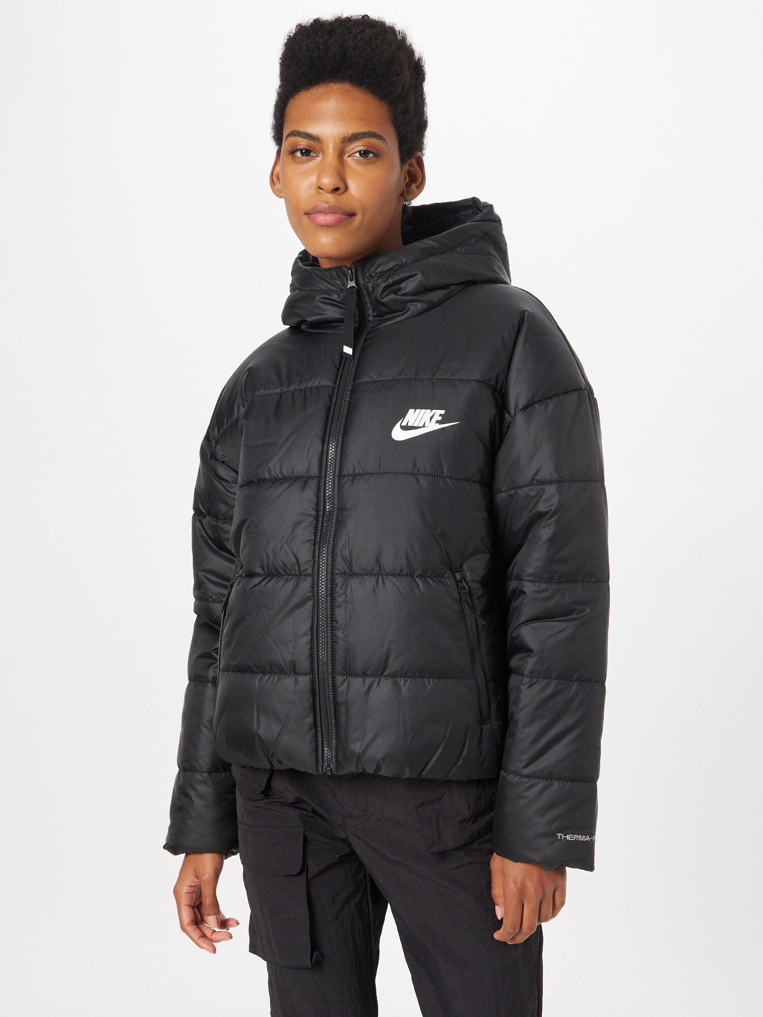 Nike Sportswear Geacă de iarnă negru / alb - Pled.ro