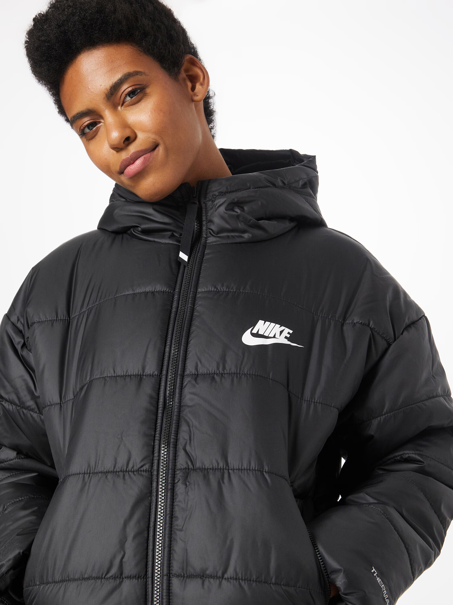 Nike Sportswear Geacă de iarnă negru / alb - Pled.ro