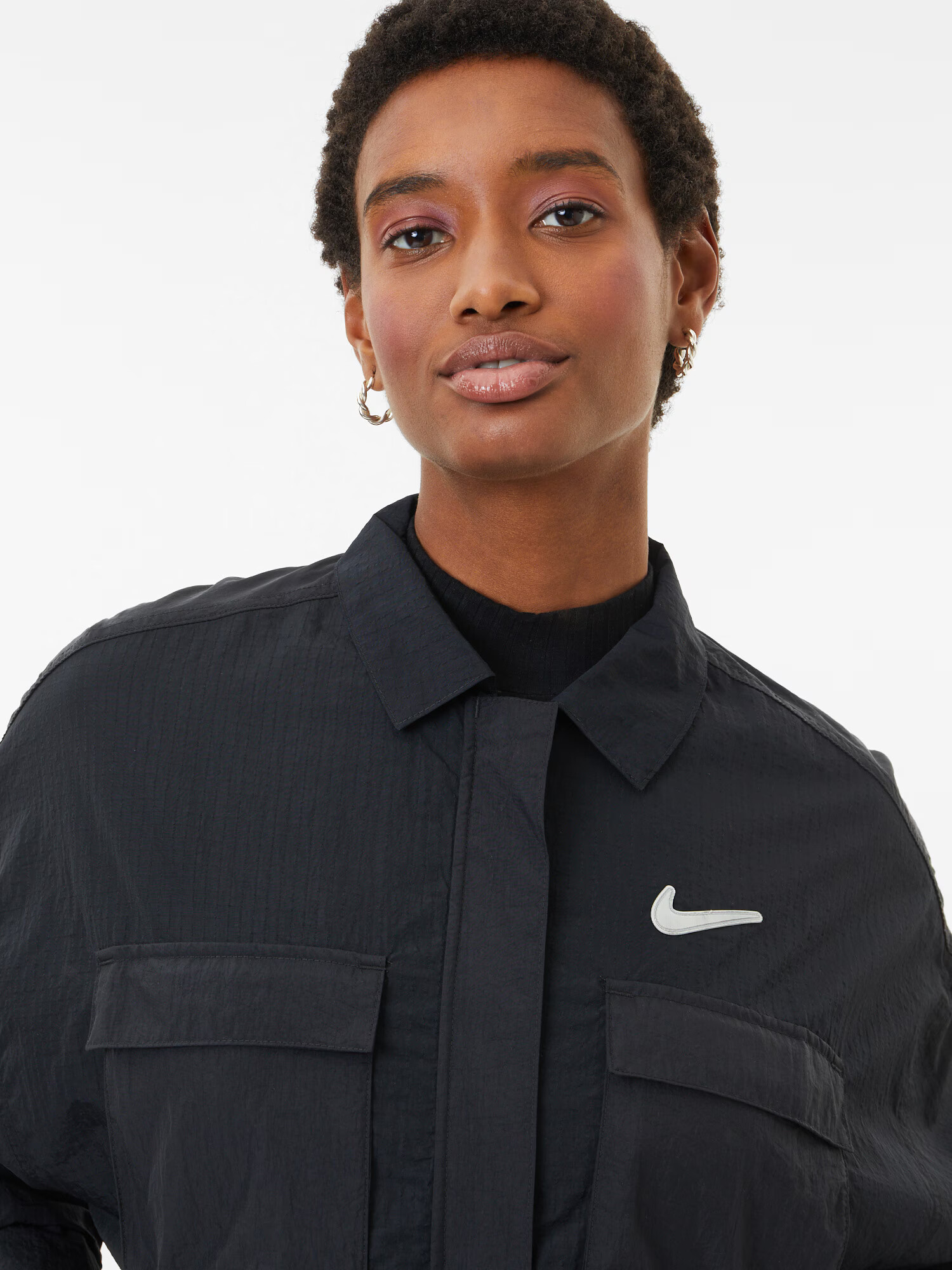 Nike Sportswear Geacă de primăvară-toamnă negru / alb - Pled.ro