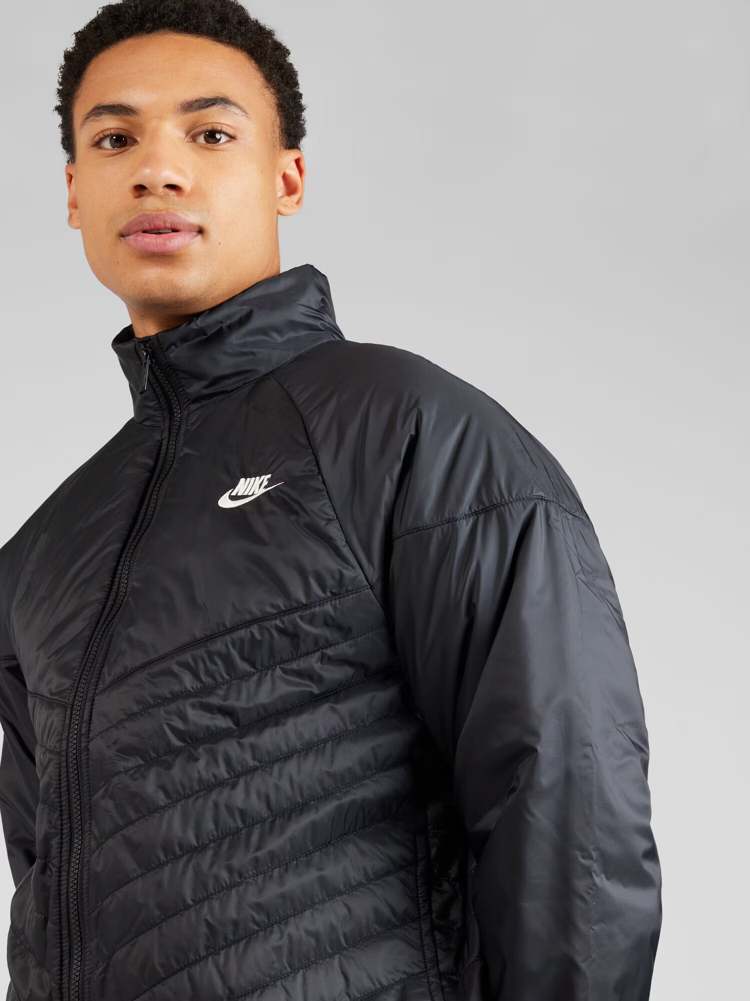 Nike Sportswear Geacă de primăvară-toamnă negru / alb - Pled.ro