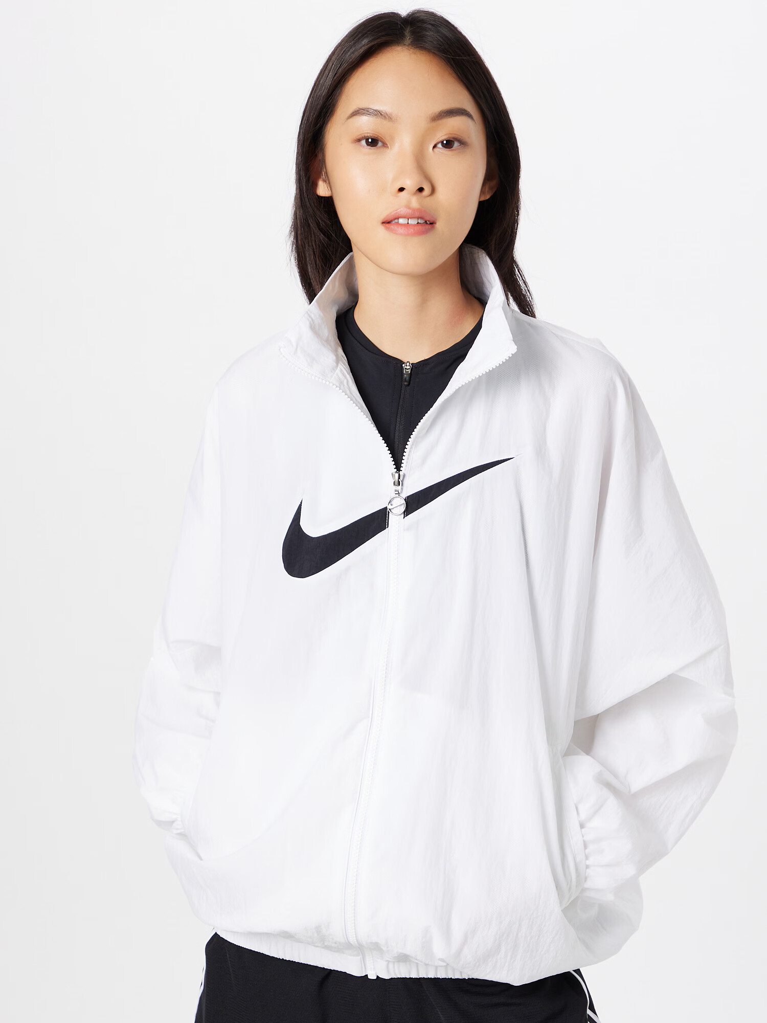 Nike Sportswear Geacă de primăvară-toamnă negru / alb - Pled.ro