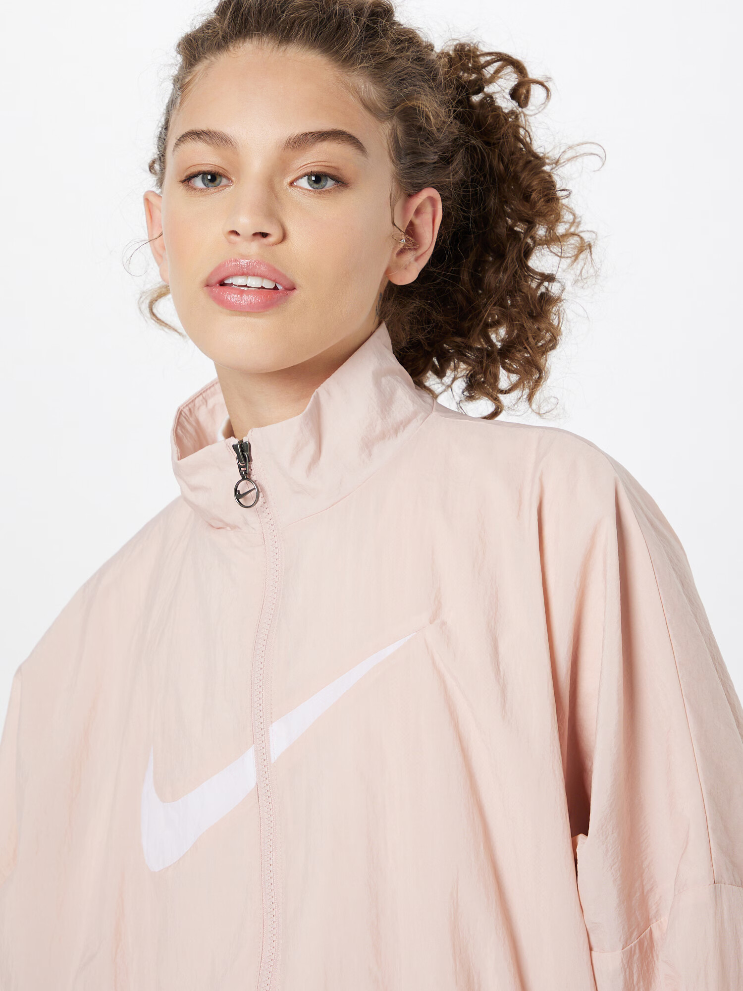 Nike Sportswear Geacă de primăvară-toamnă roz pastel / alb - Pled.ro