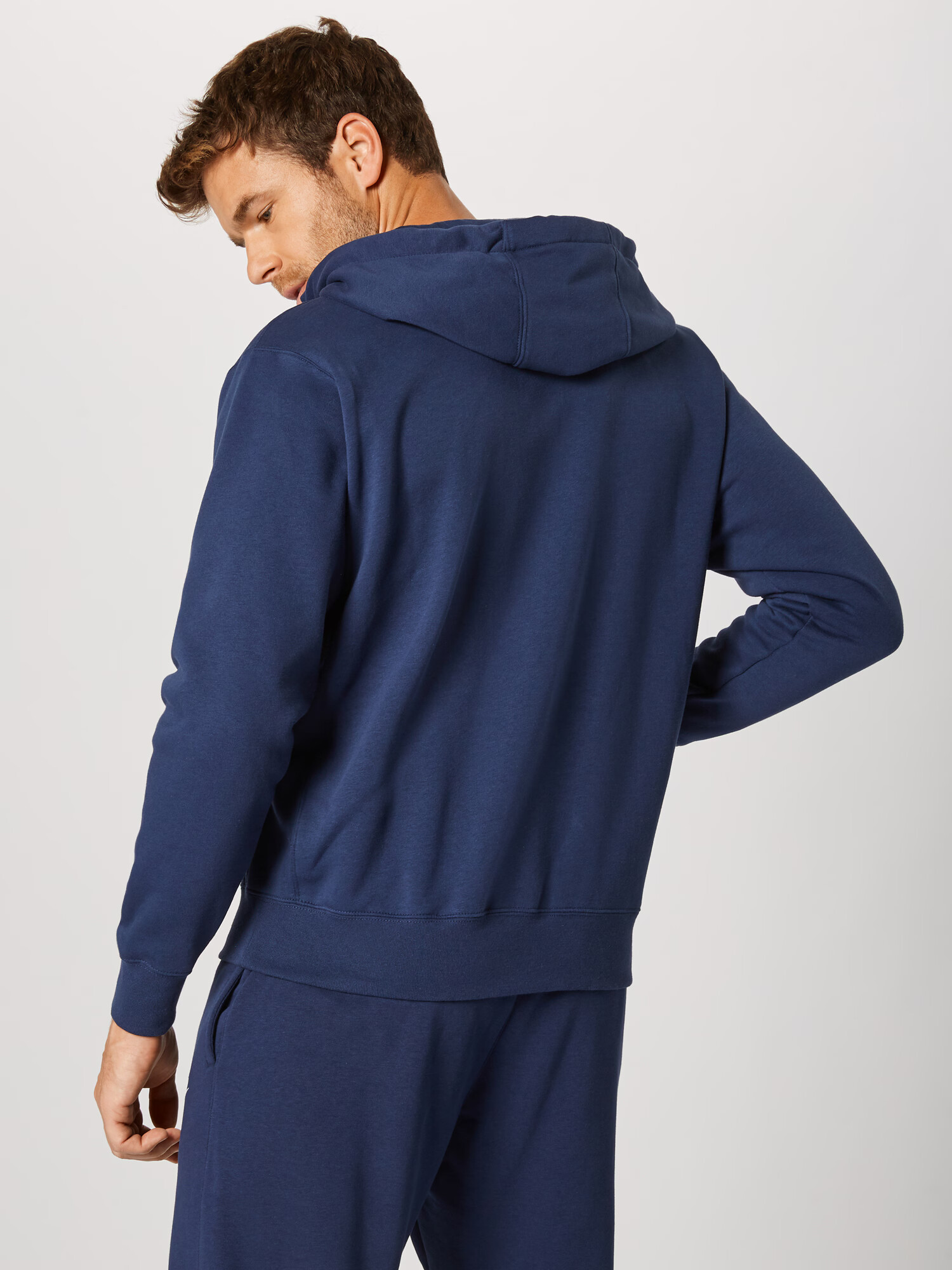 Nike Sportswear Hanorac 'Club Fleece' albastru închis / alb - Pled.ro